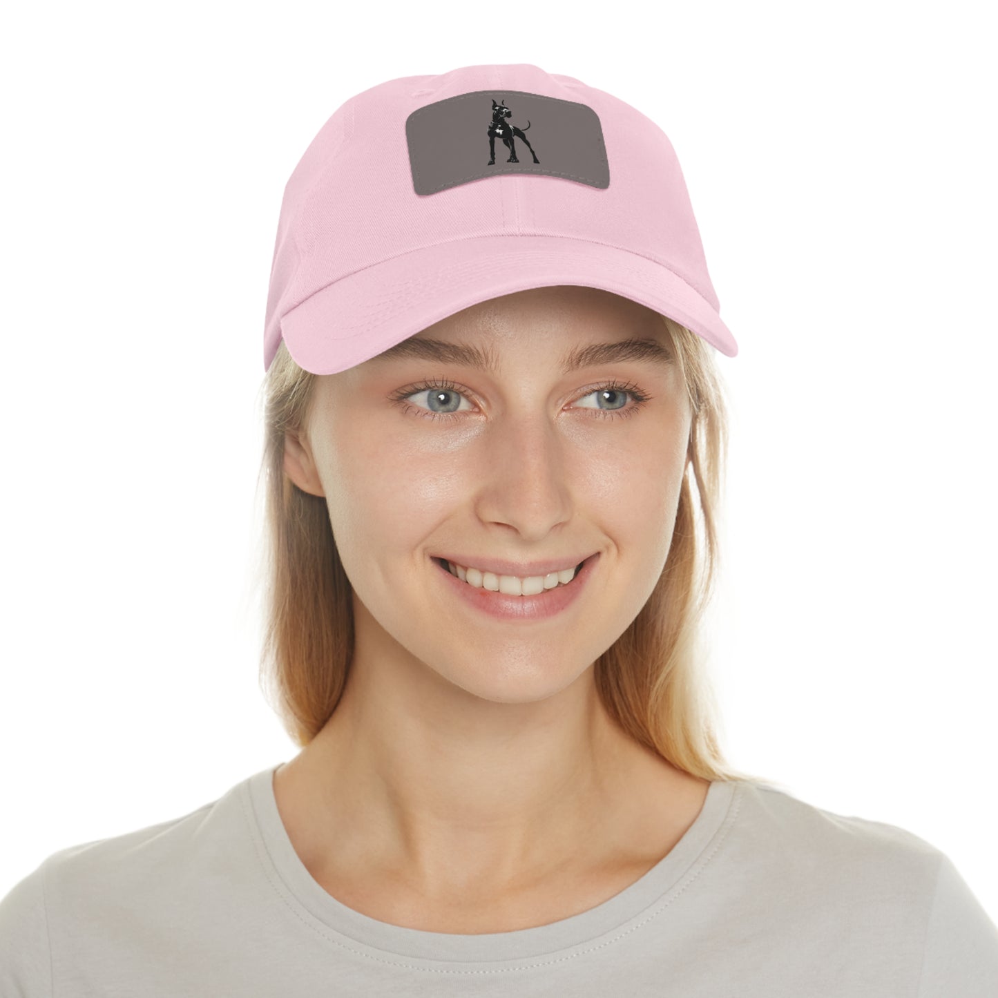 Great Dane with Cropped Ears Silhouette Low Profile Summer Ball Cap