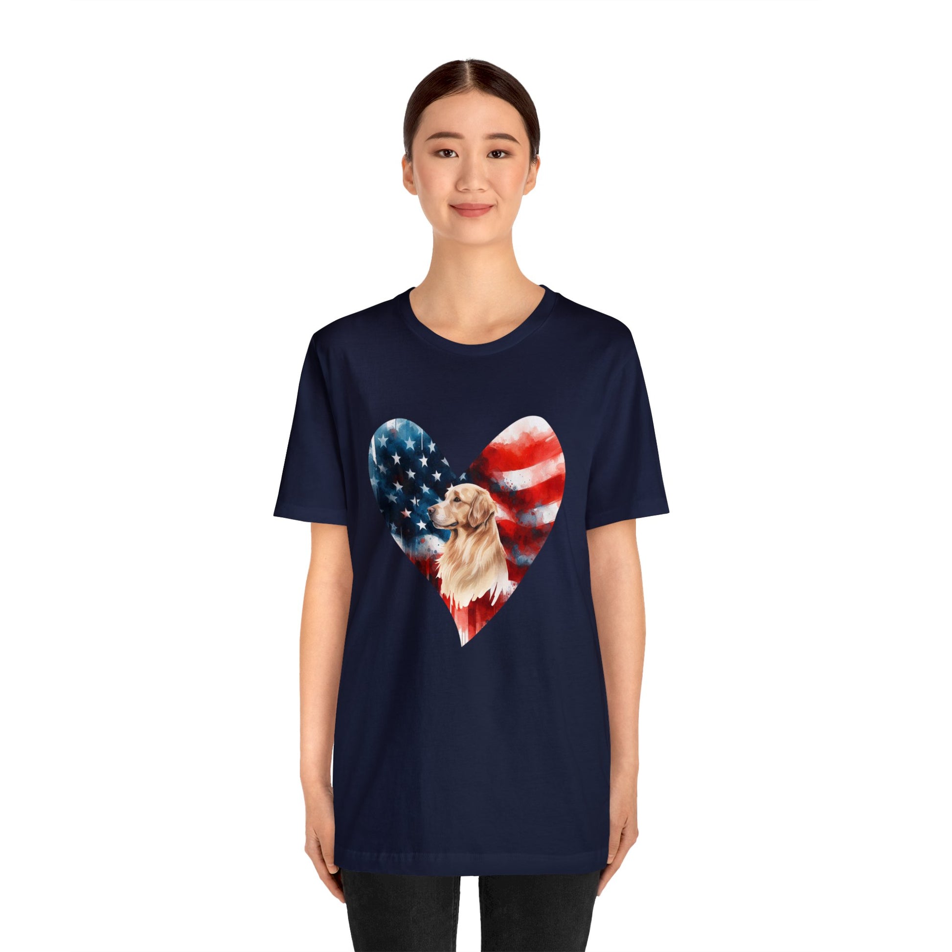 Golden Retriever American Flag - Four More Paws