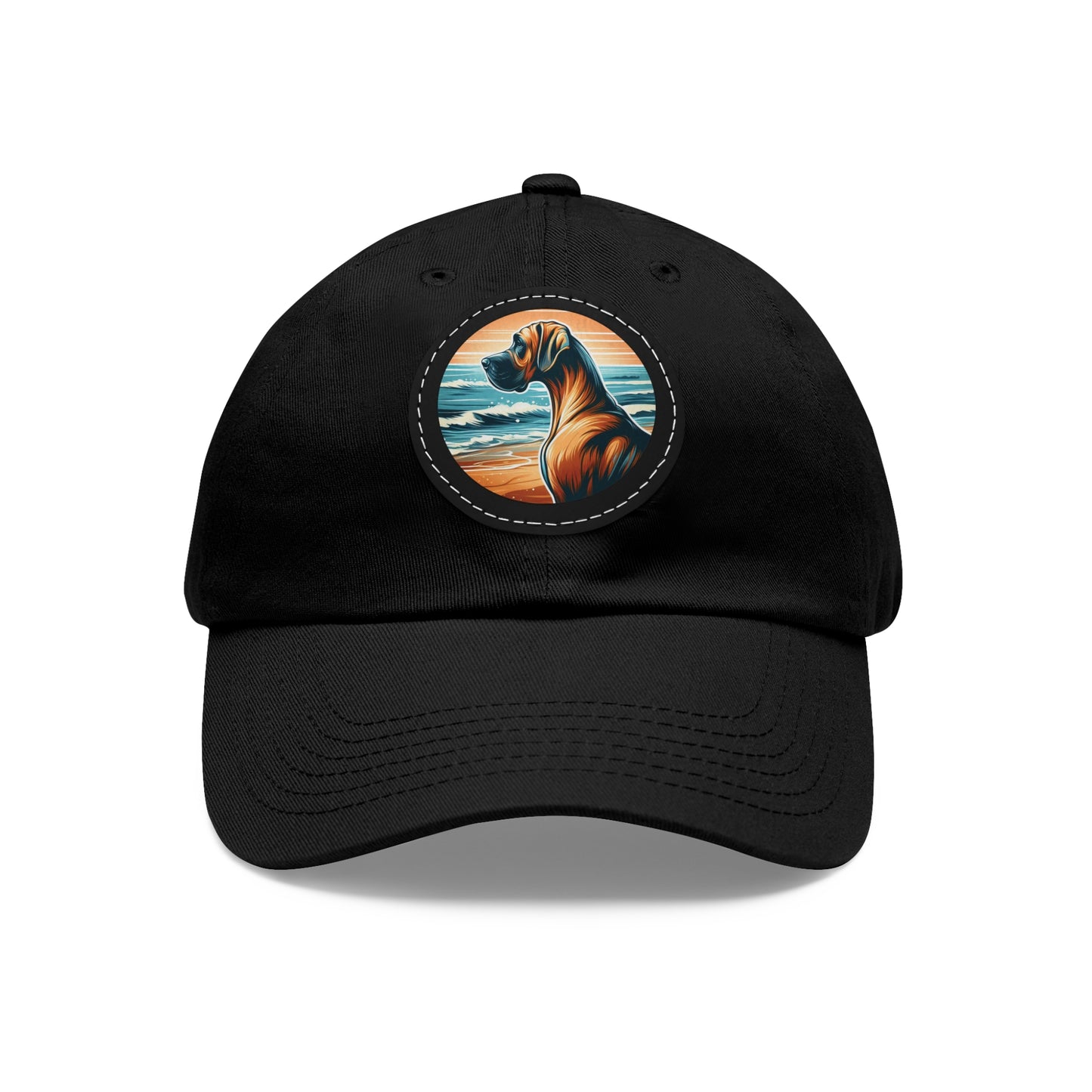 Retro Summer Vibes Fawn Great Dane Beach Summer Ball Cap