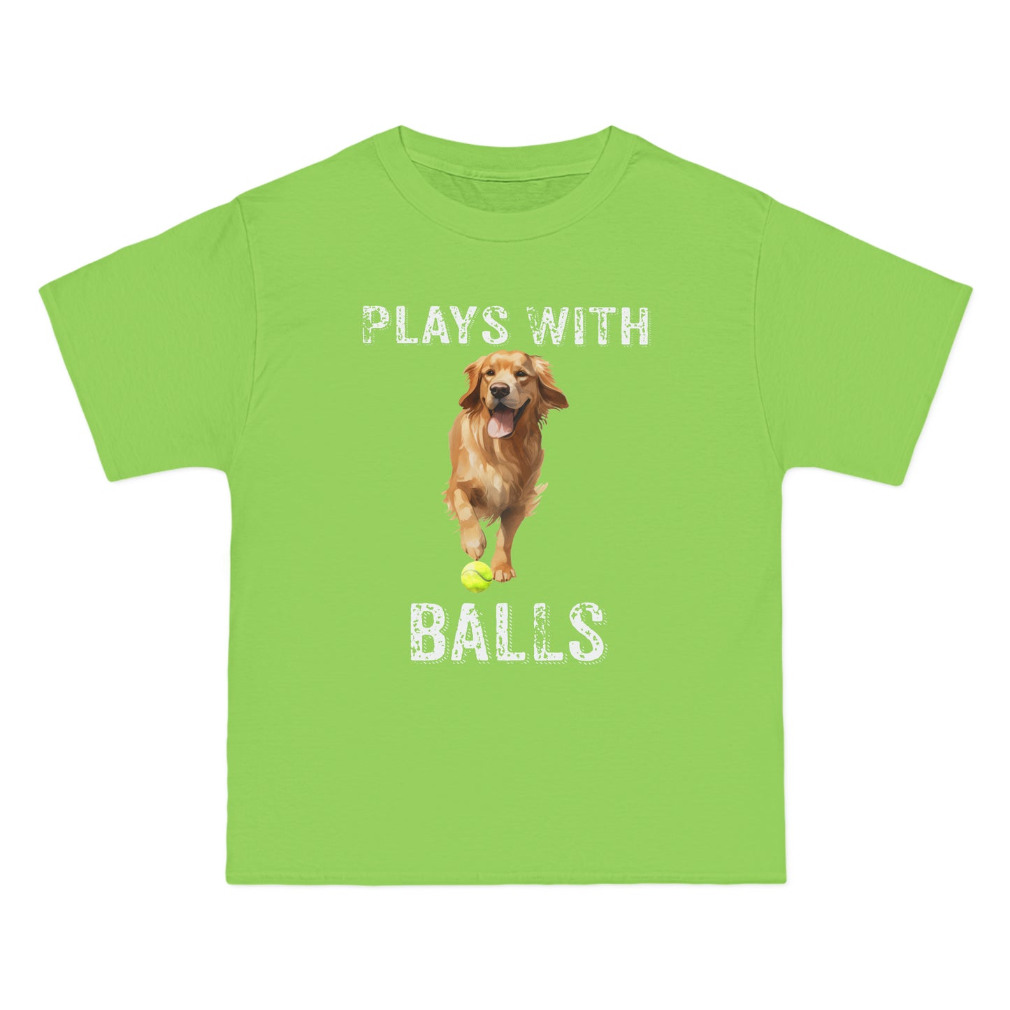 Plays With Balls Funny Golden Retriever T-Shirt - Four More Paws