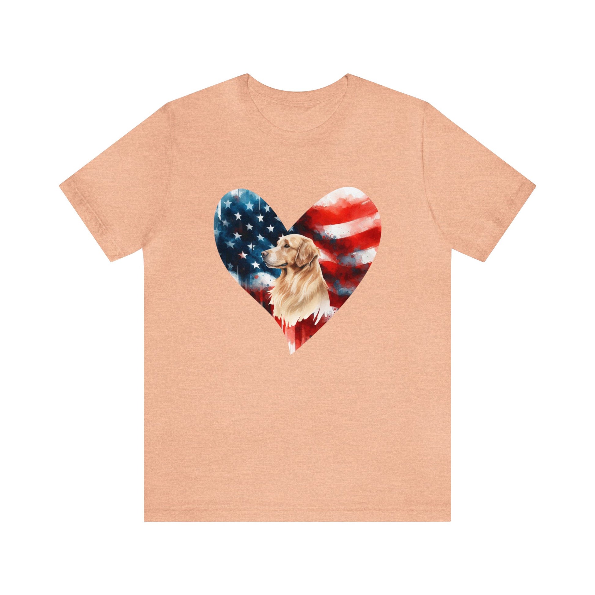 Golden Retriever American Flag - Four More Paws