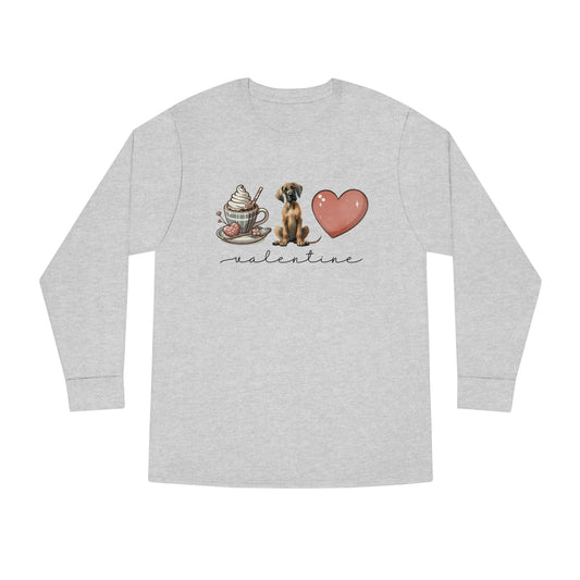 Valentine Dog long-sleeved tee, Love Dog Shirt, Valentine Shirt,Valentine Sweater,Valentine Crewneck Lovely Dog Shirts, Dogs Be My Valentine