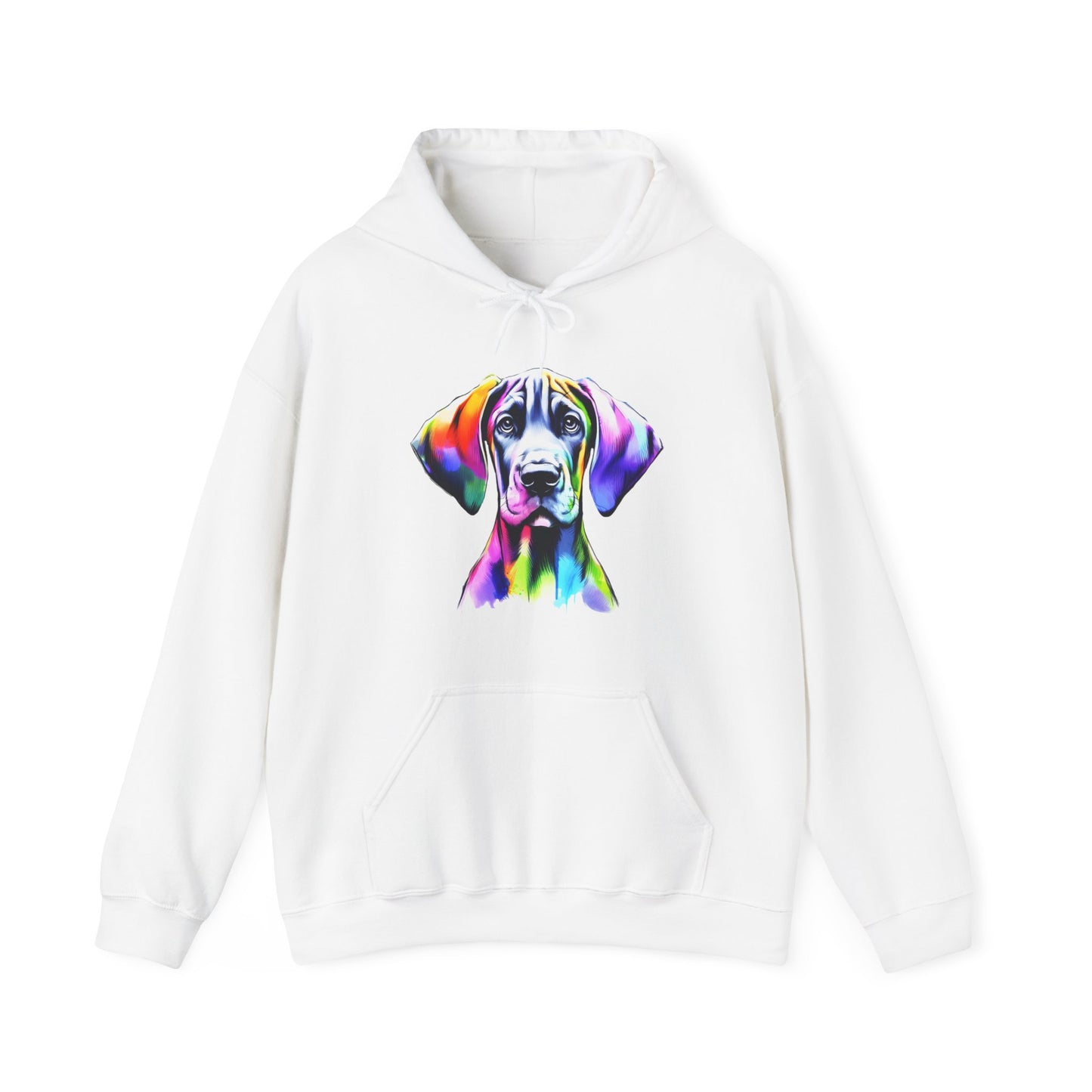 Neon Great Dane Dog Lover Hoodie