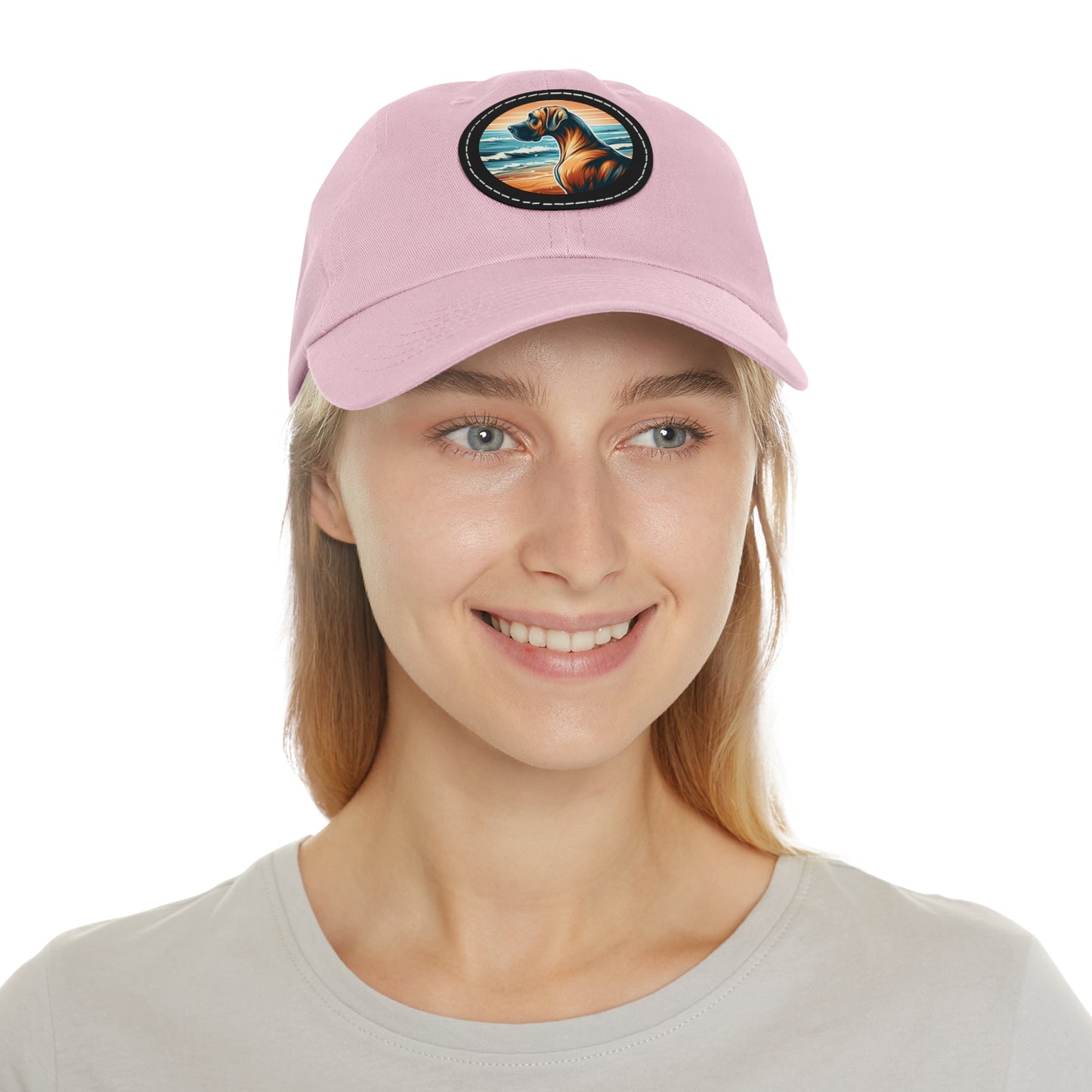 Retro Summer Vibes Fawn Great Dane Beach Summer Ball Cap