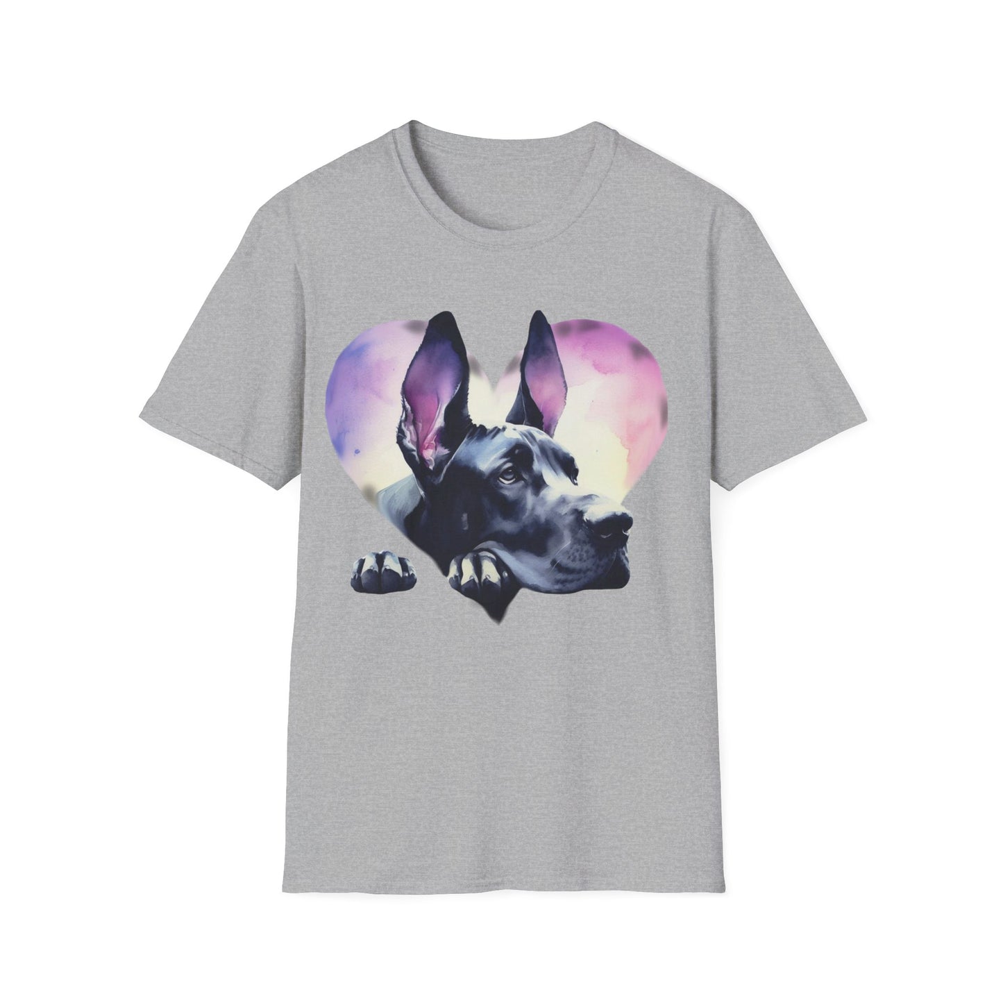 Great Dane Heart Abstract Unisex Softstyle T-Shirt