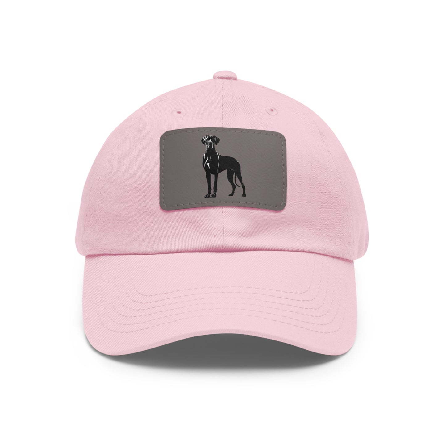 Great Dane with Natural Ears Silhouette Summer Ball Cap