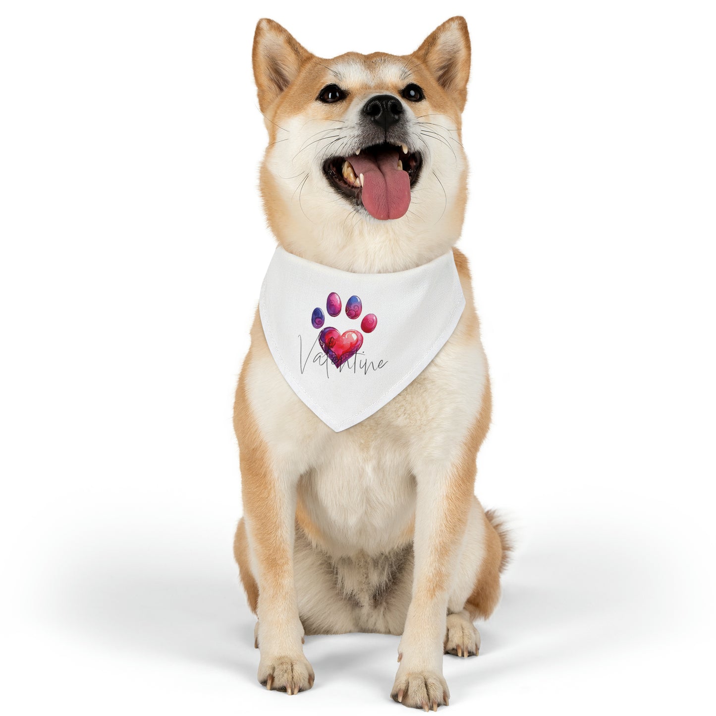 Valentine's Dog Bandana - Heart Dog Bandana - Tie On Bandana - "Cupid"