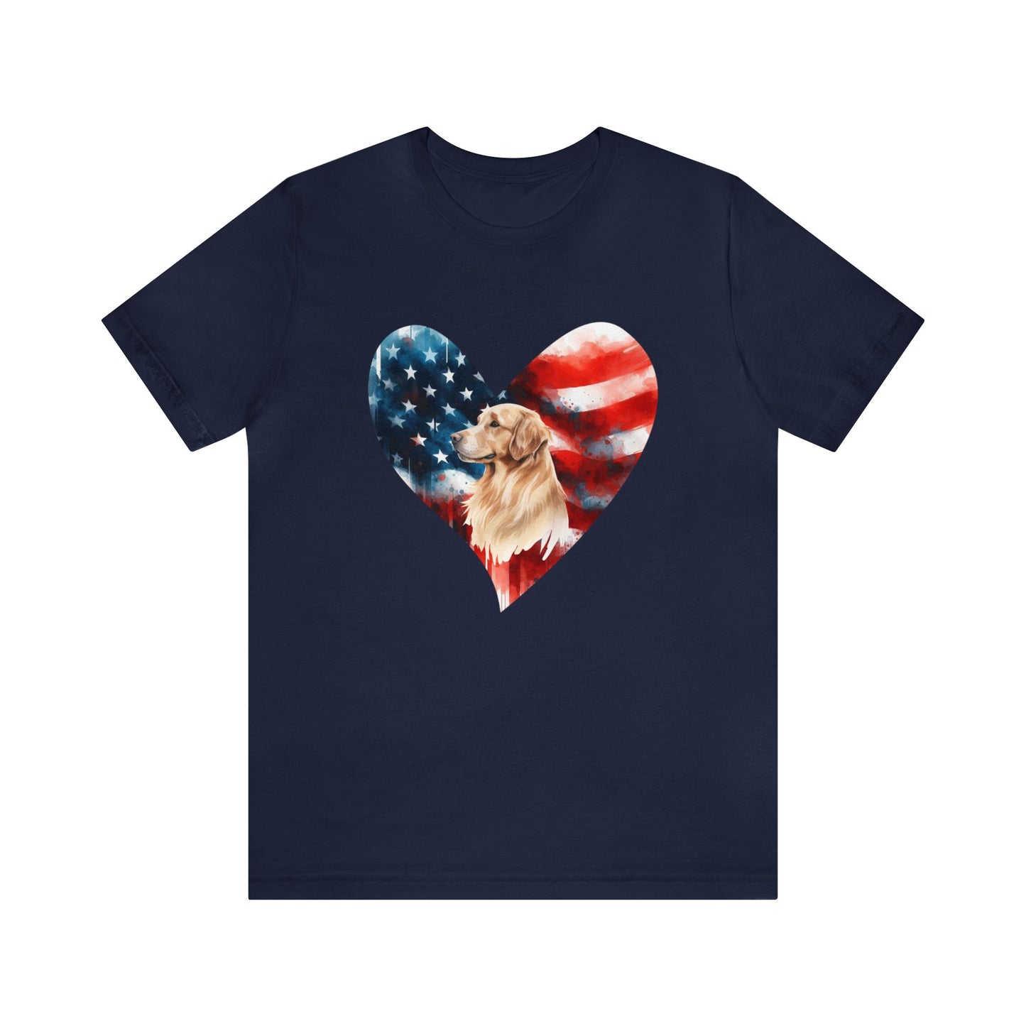 Golden Retriever American Flag - Four More Paws