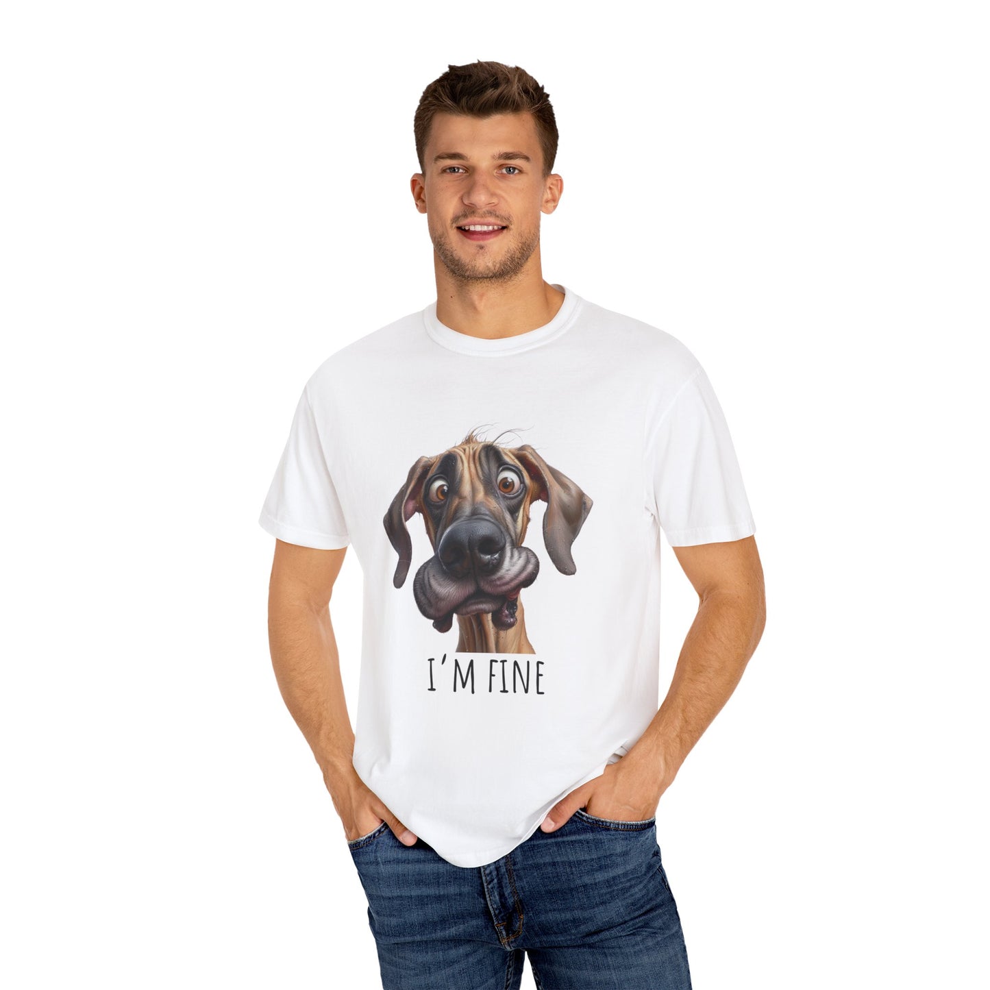 I'm Fine, Great Dane Dog T-Shirt, Funny Gift, Great Dane Owner, Gift for Dog Owners, T-Shirt unisex Clothing Apparel, Funny T-Shirt