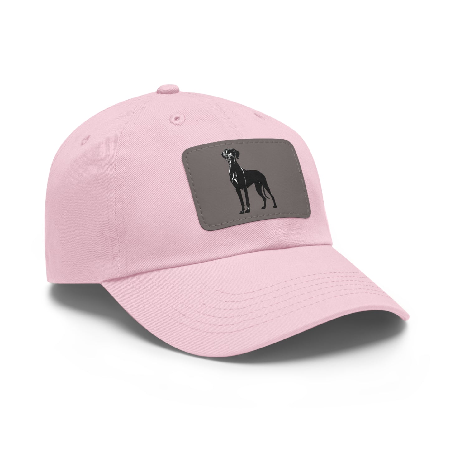 Great Dane with Natural Ears Silhouette Summer Ball Cap