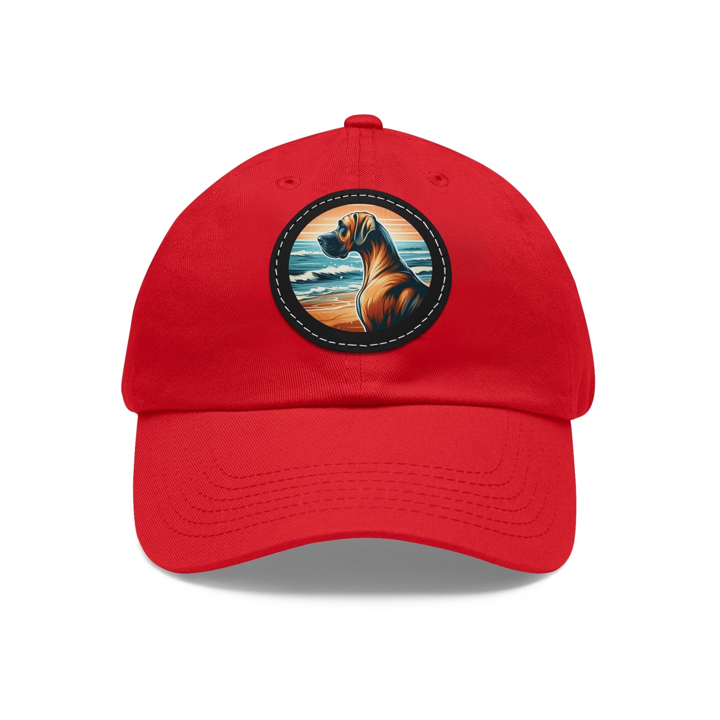 Retro Summer Vibes Fawn Great Dane Beach Summer Ball Cap