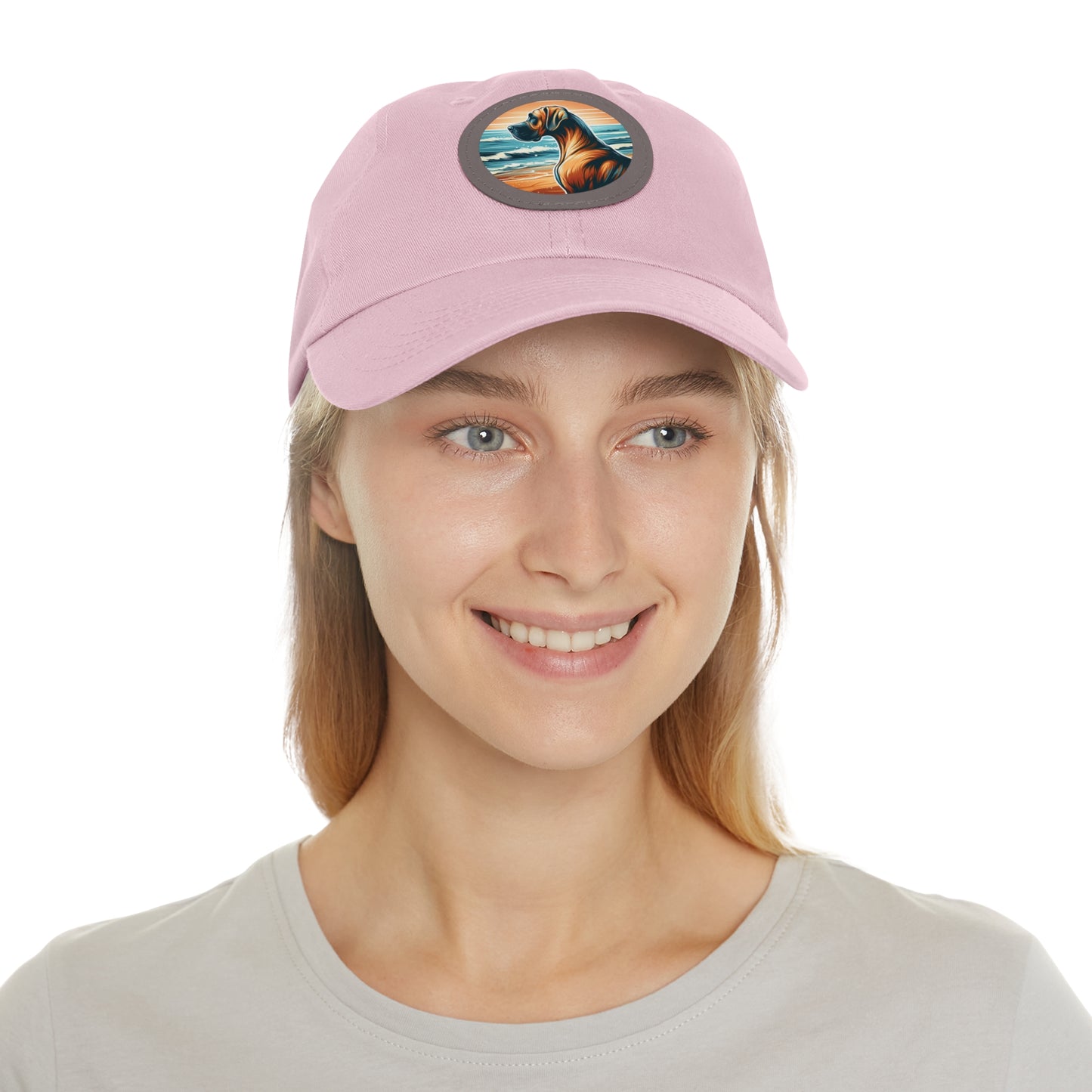 Retro Summer Vibes Fawn Great Dane Beach Summer Ball Cap