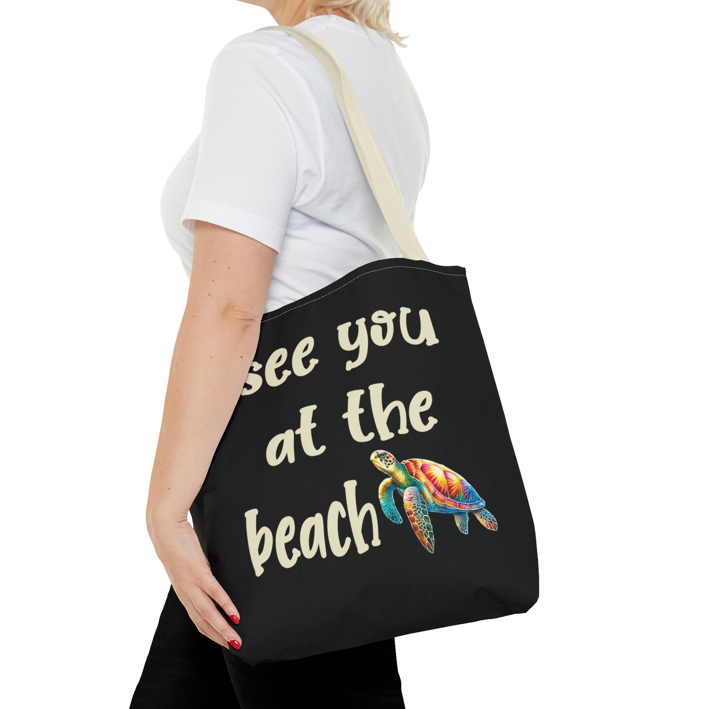 Sea Turtle Beach Bag Tote - Four More Paws