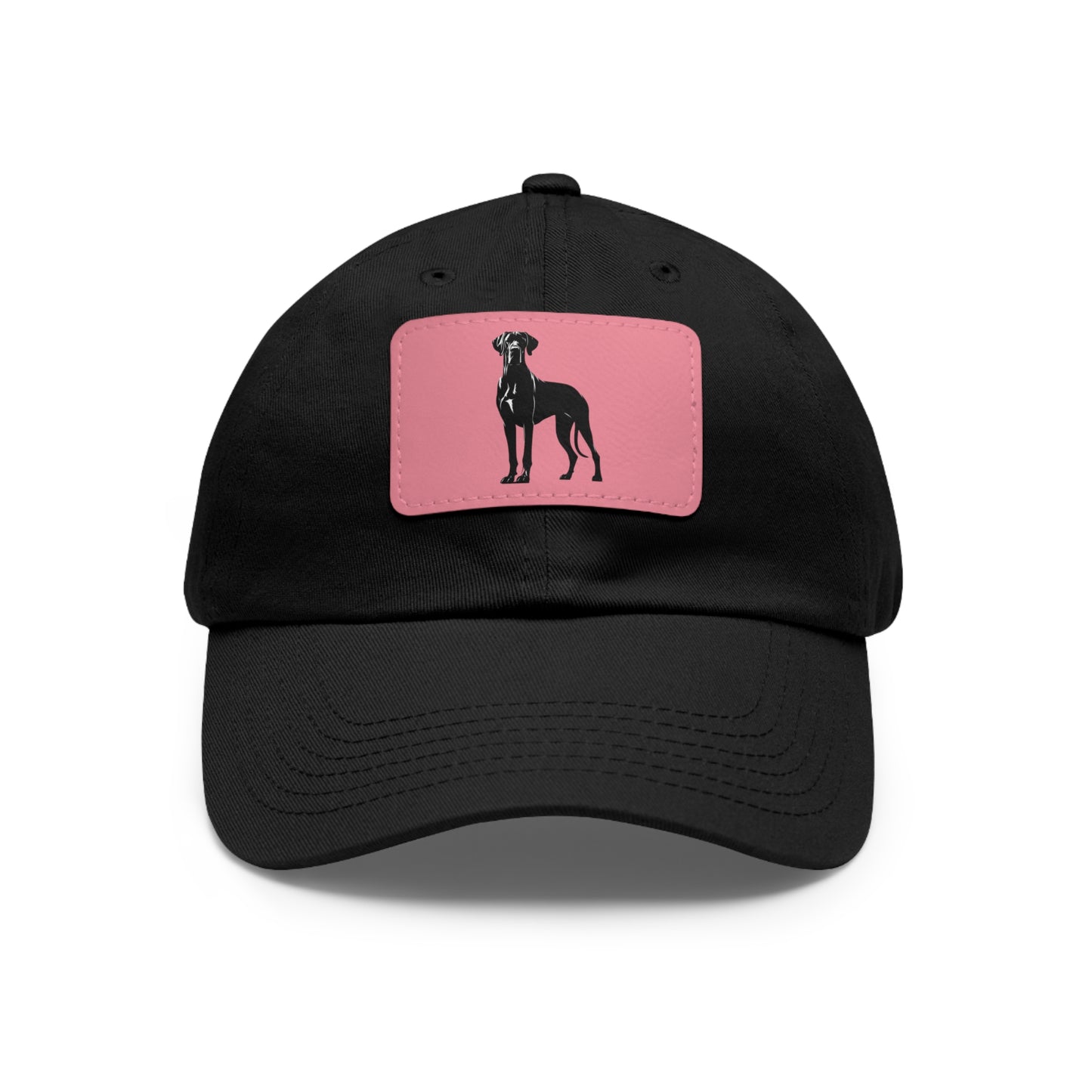 Great Dane with Natural Ears Silhouette Summer Ball Cap