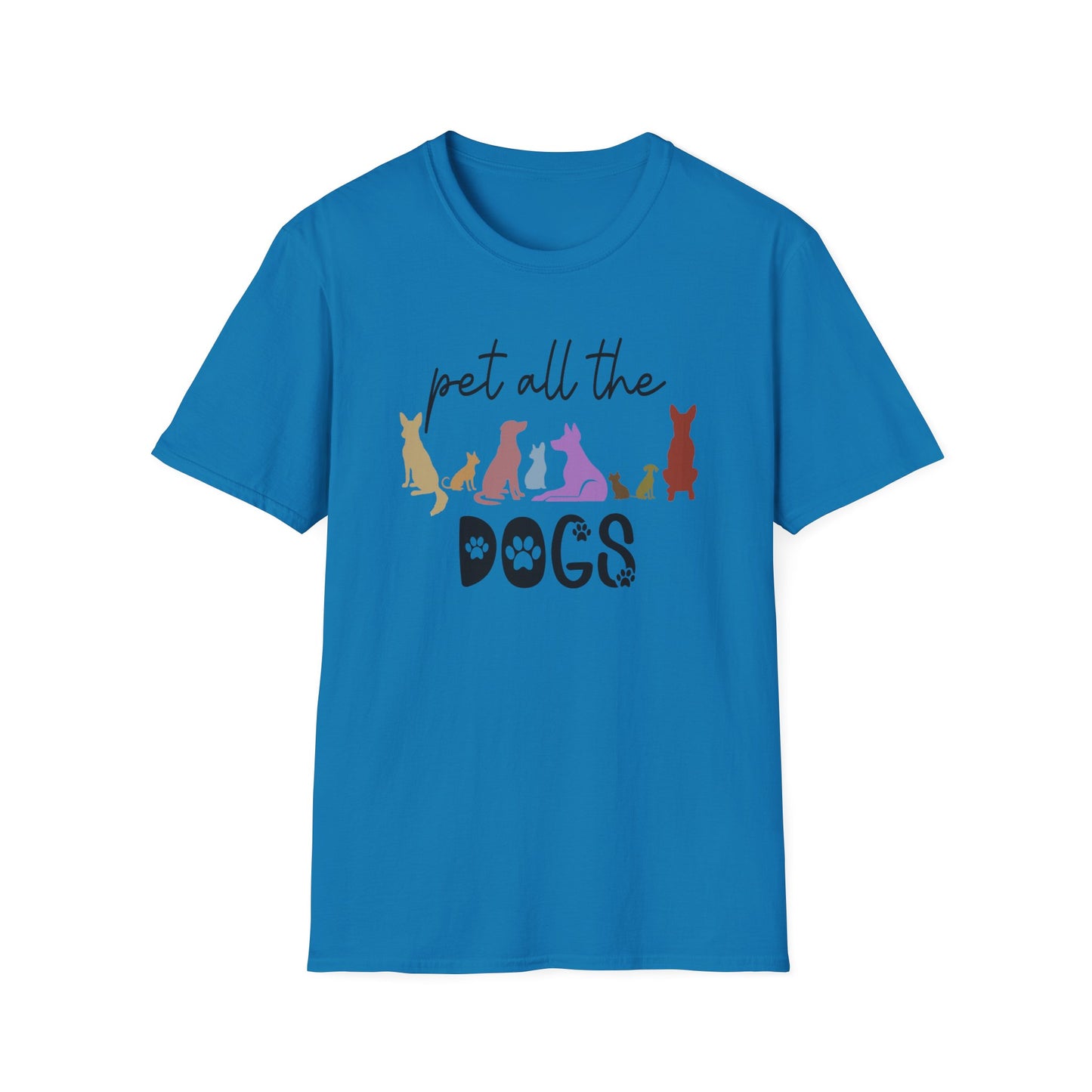 Pet All The Dogs Softstyle Tee - Four More Paws