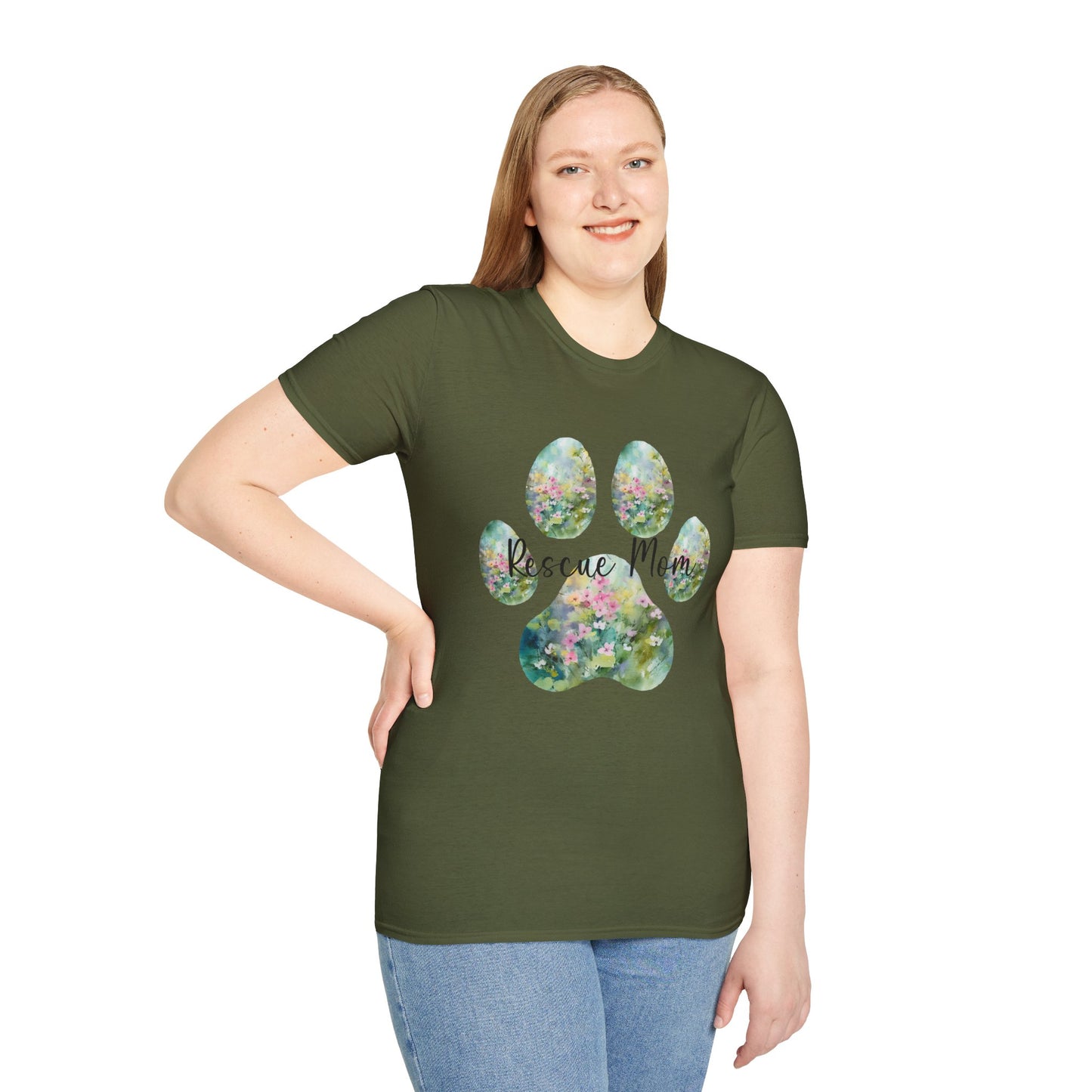 Rescue Mom Short Sleeve Unisex Softstyle T-Shirt