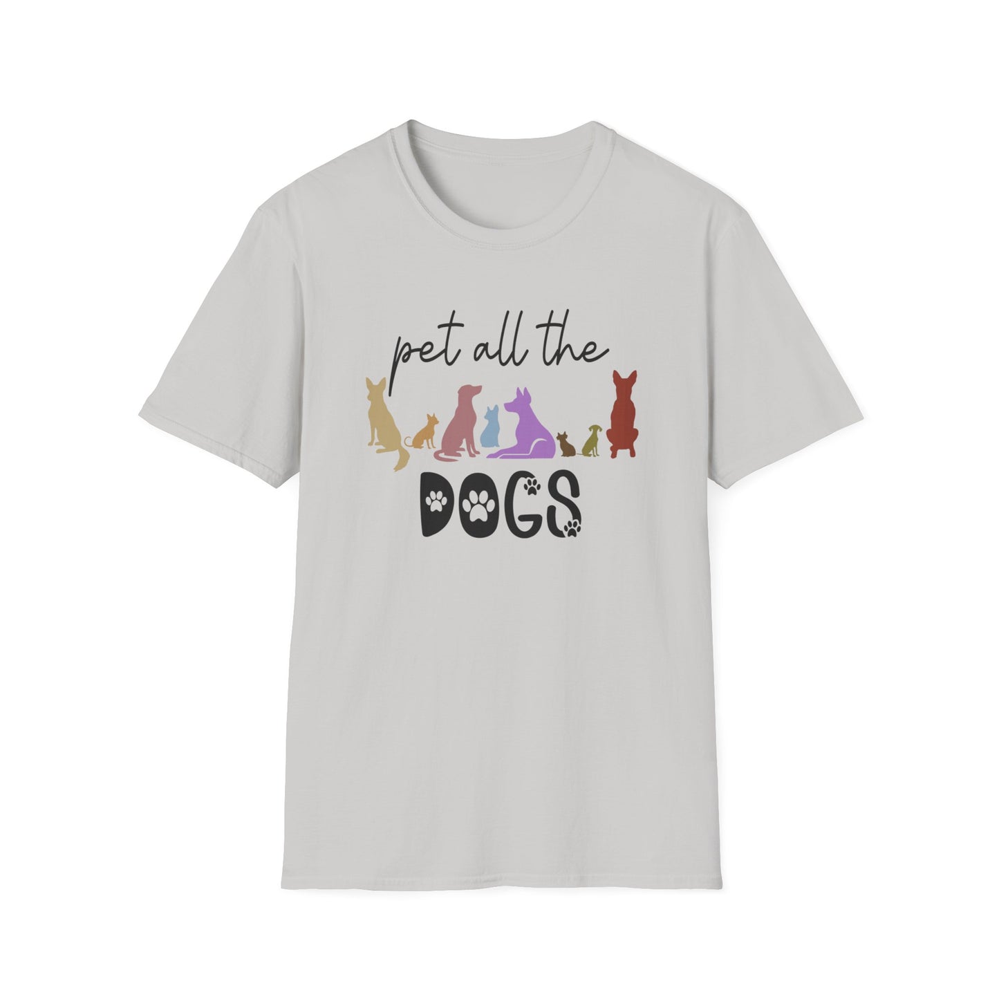 Pet All The Dogs Softstyle Tee - Four More Paws