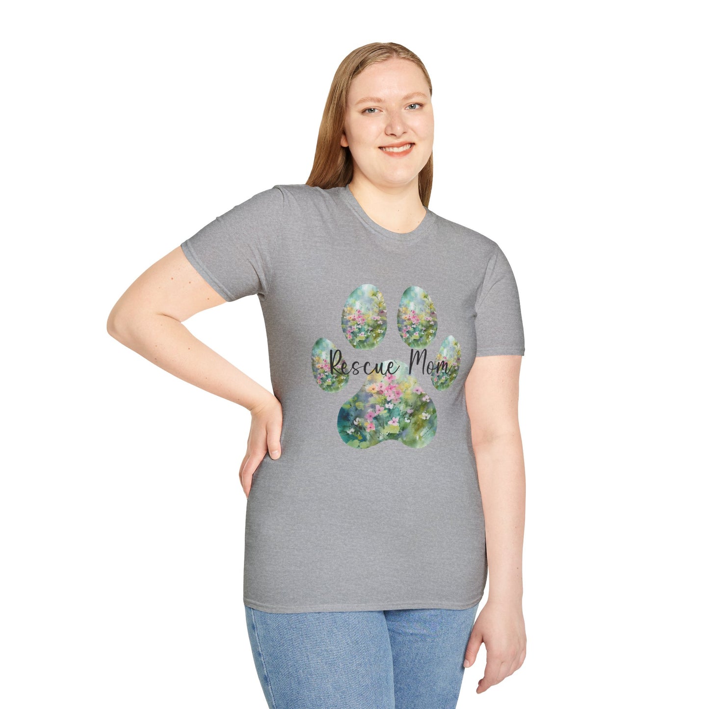 Rescue Mom Short Sleeve Unisex Softstyle T-Shirt