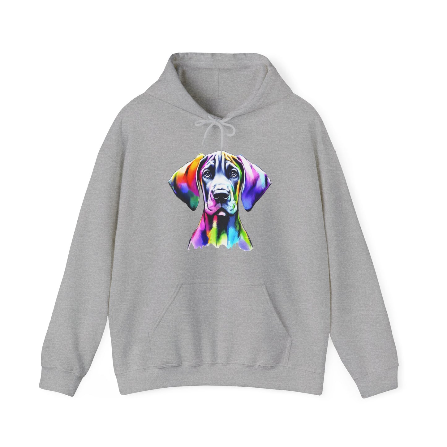 Neon Great Dane Dog Lover Hoodie