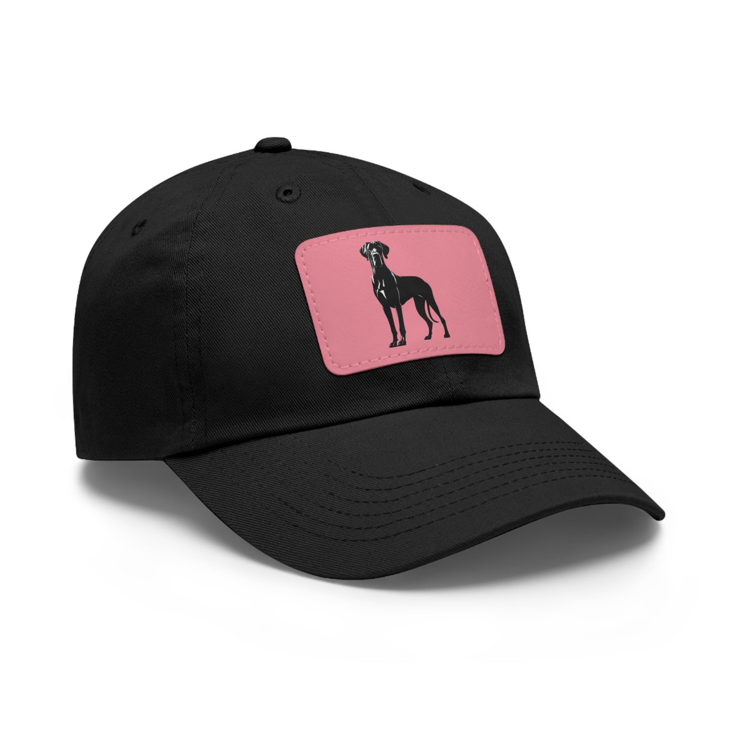 Great Dane with Natural Ears Silhouette Summer Ball Cap