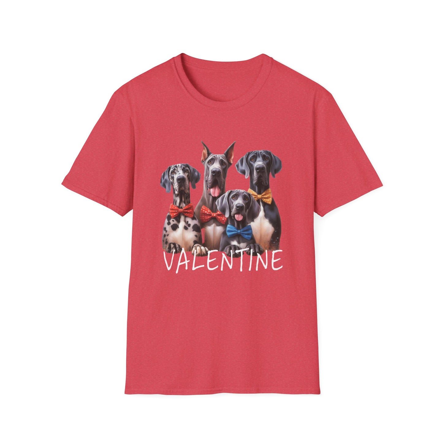 Great Dane Valentines Day Softstyle Shirt, Great Dane Valentine, Great Dane Short Sleeve Shirt, Great Dane gift, Great Dane lover,