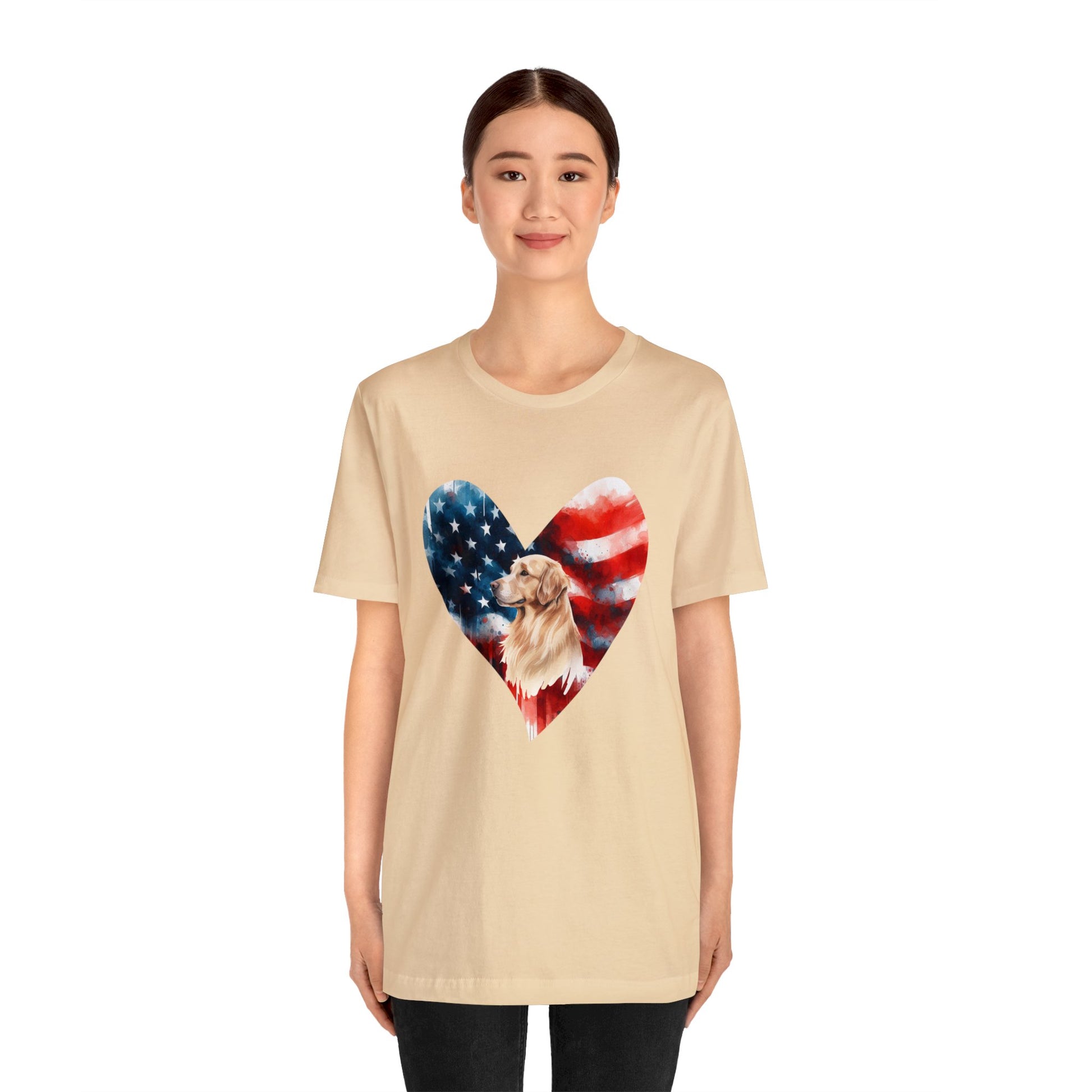 Golden Retriever American Flag - Four More Paws