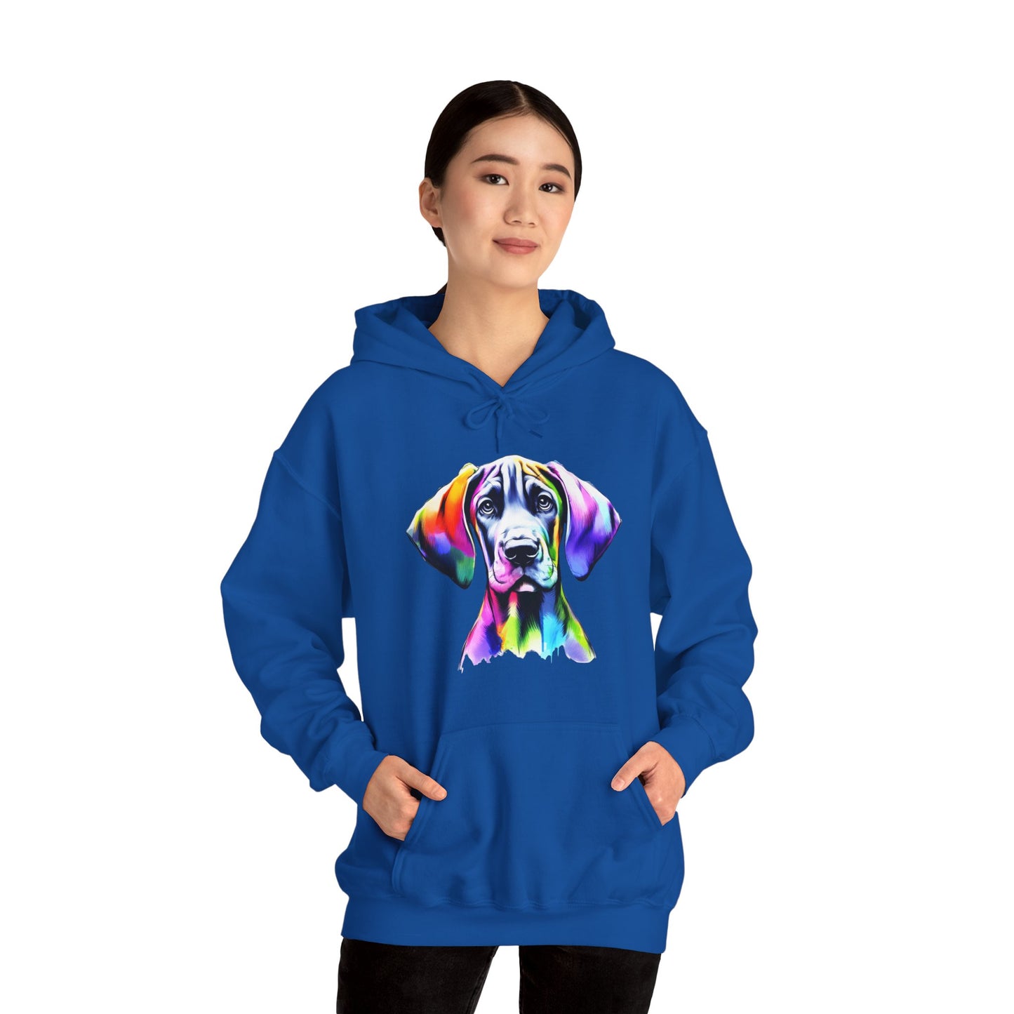 Neon Great Dane Dog Lover Hoodie