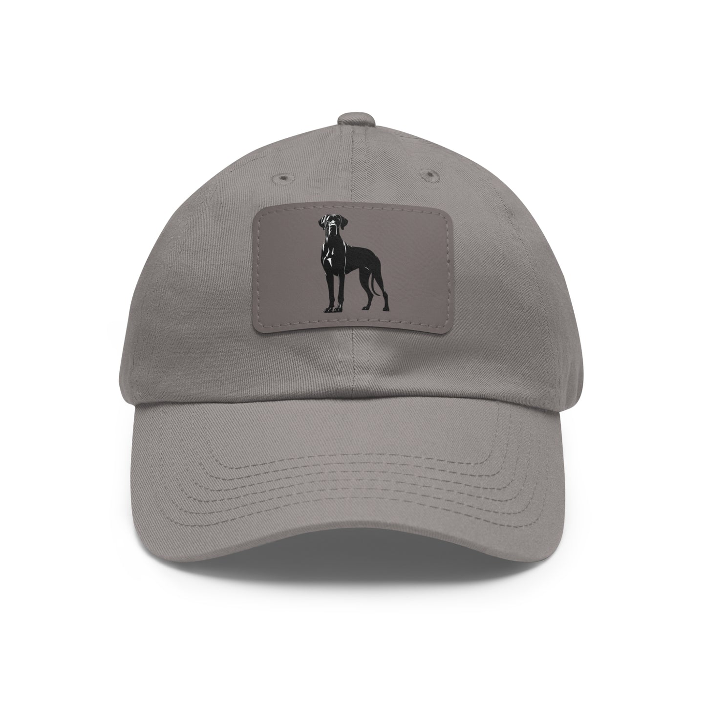 Great Dane with Natural Ears Silhouette Summer Ball Cap