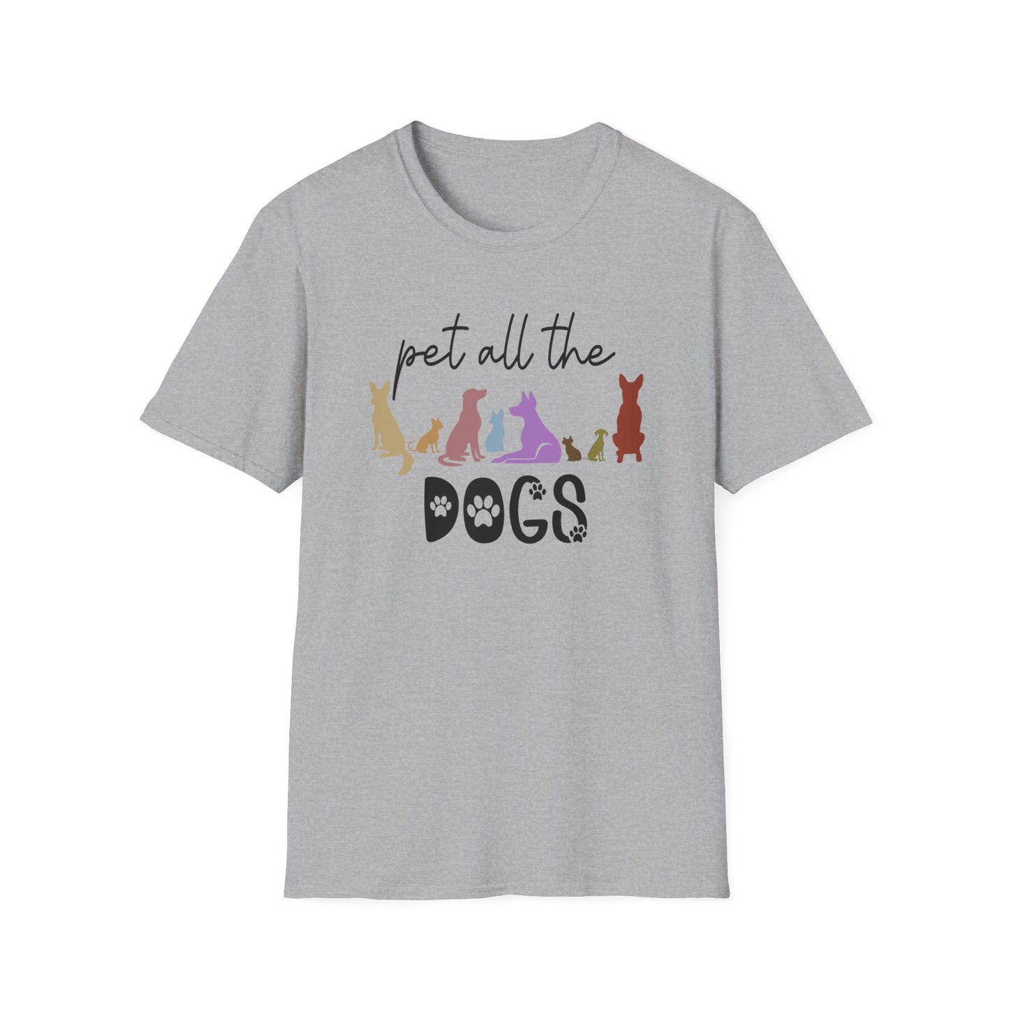 Pet All The Dogs Softstyle Tee - Four More Paws