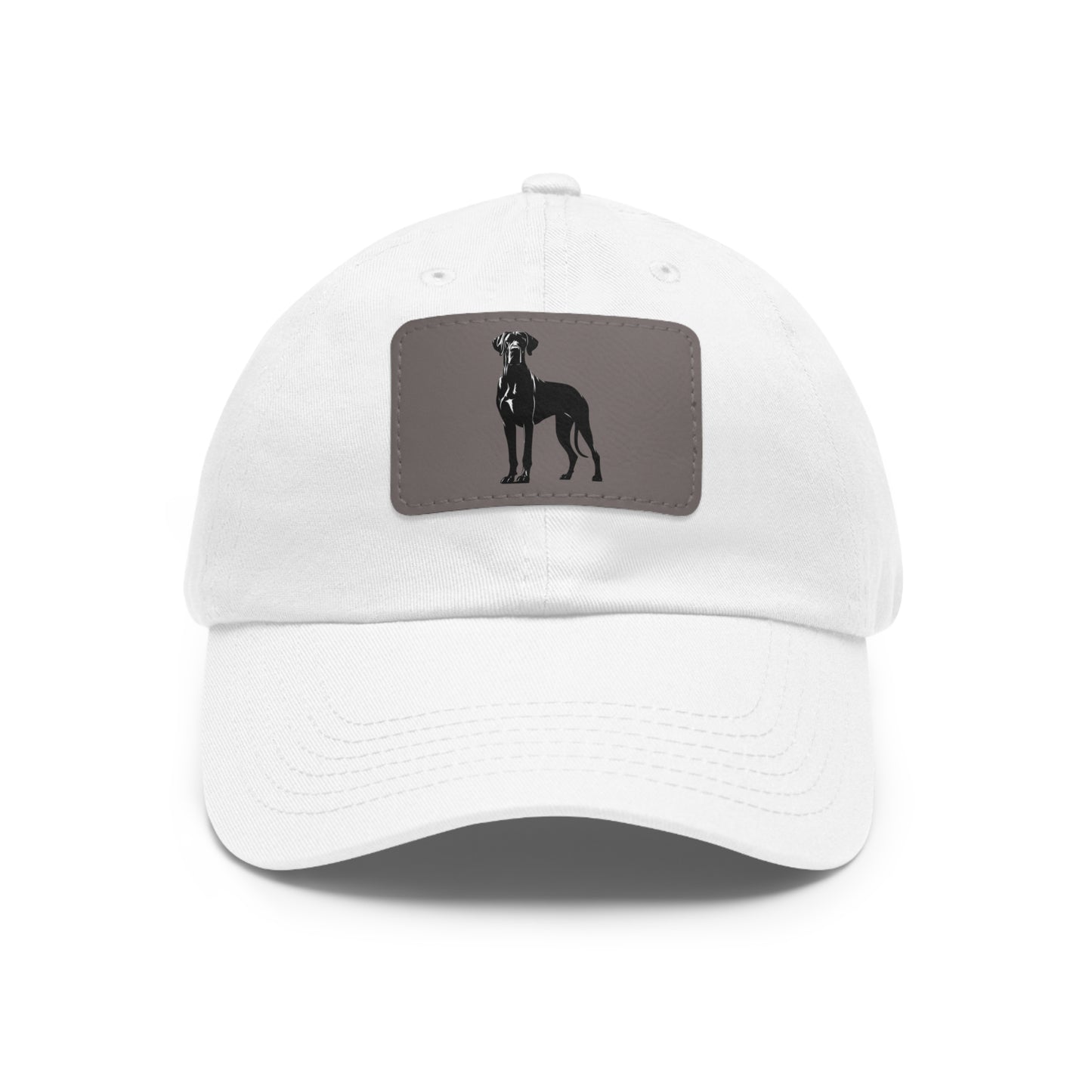 Great Dane with Natural Ears Silhouette Summer Ball Cap