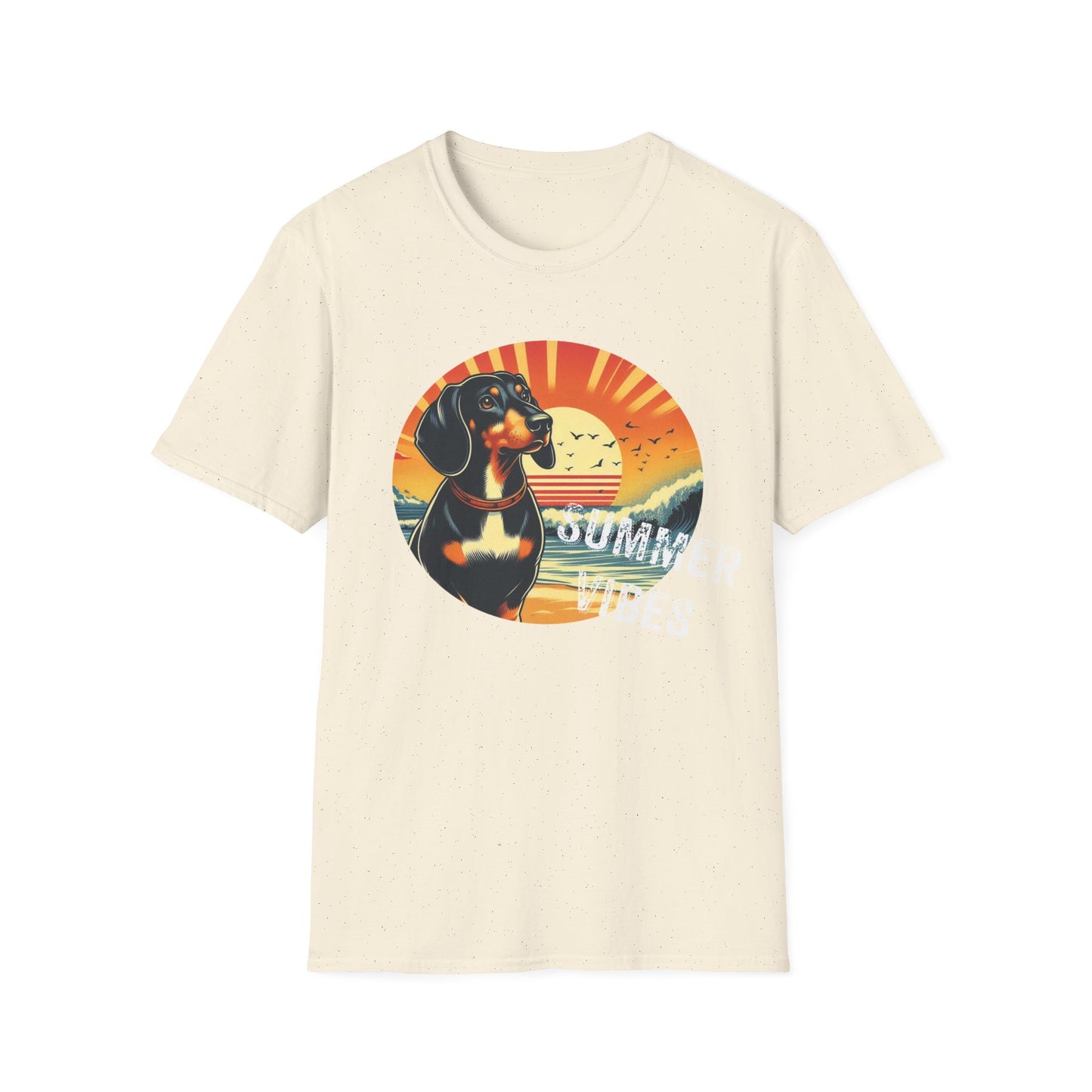 Dachshund Summer Vibes Beach Tee Shirt