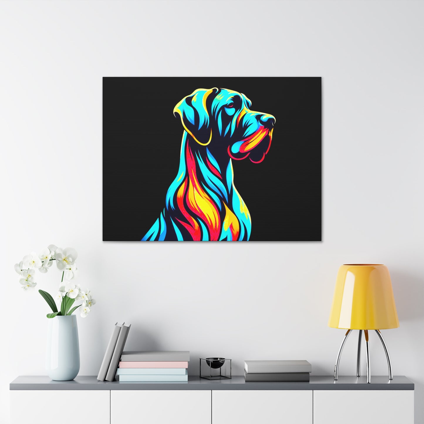 Neon Great Dane Wall Decor - Four More Paws