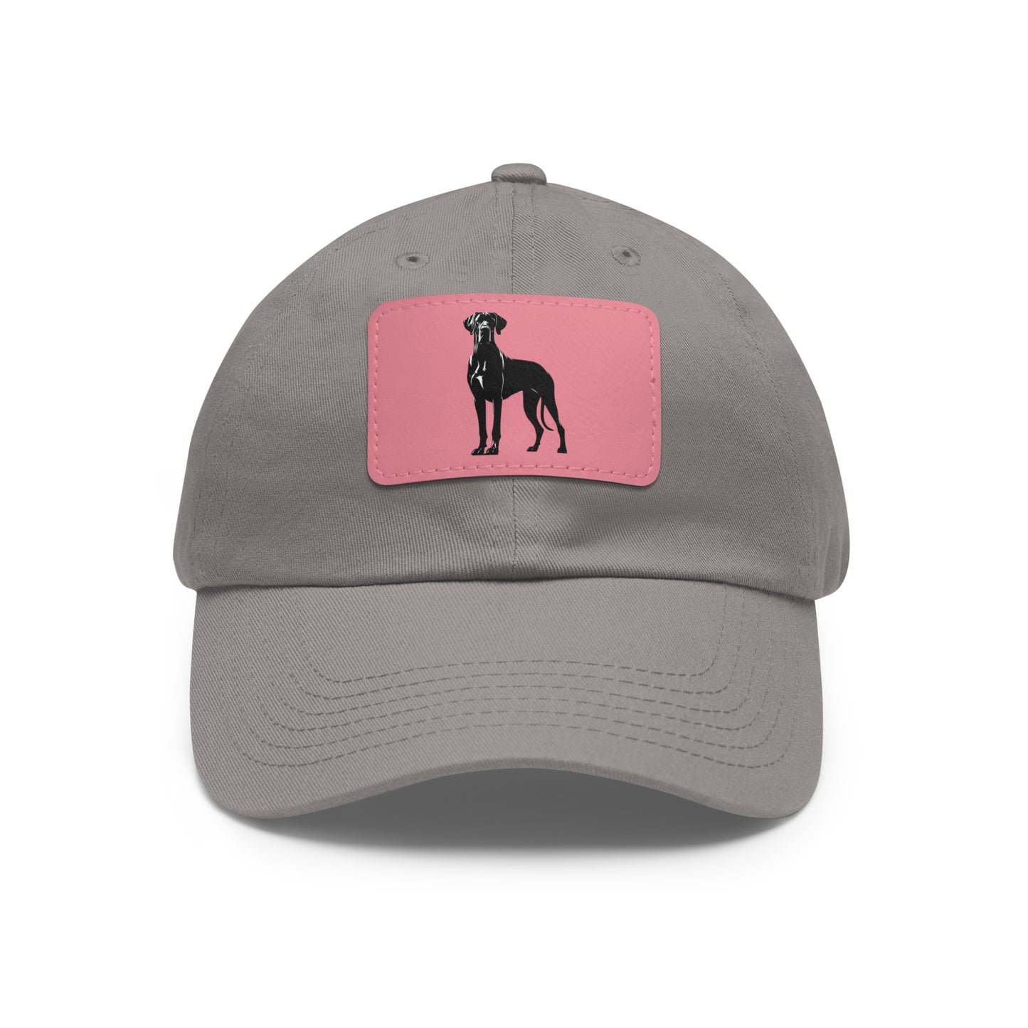 Great Dane with Natural Ears Silhouette Summer Ball Cap