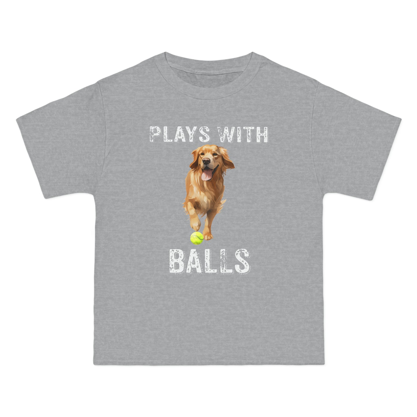 Plays With Balls Funny Golden Retriever T-Shirt - Four More Paws