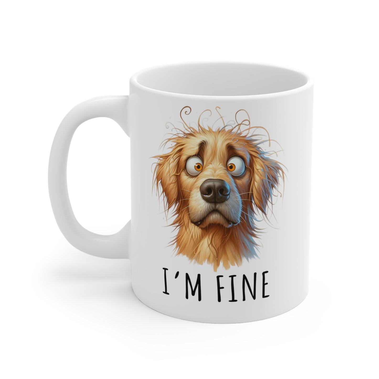 Golden Retriever Funny Mug Double Sided