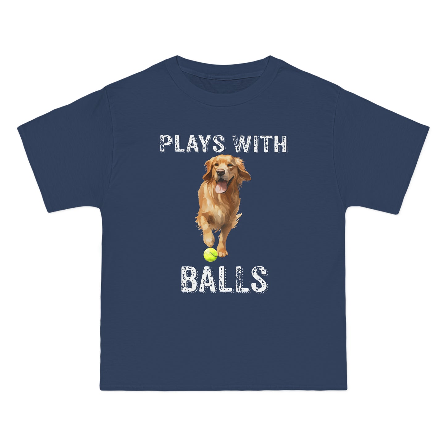 Plays With Balls Funny Golden Retriever T-Shirt - Four More Paws