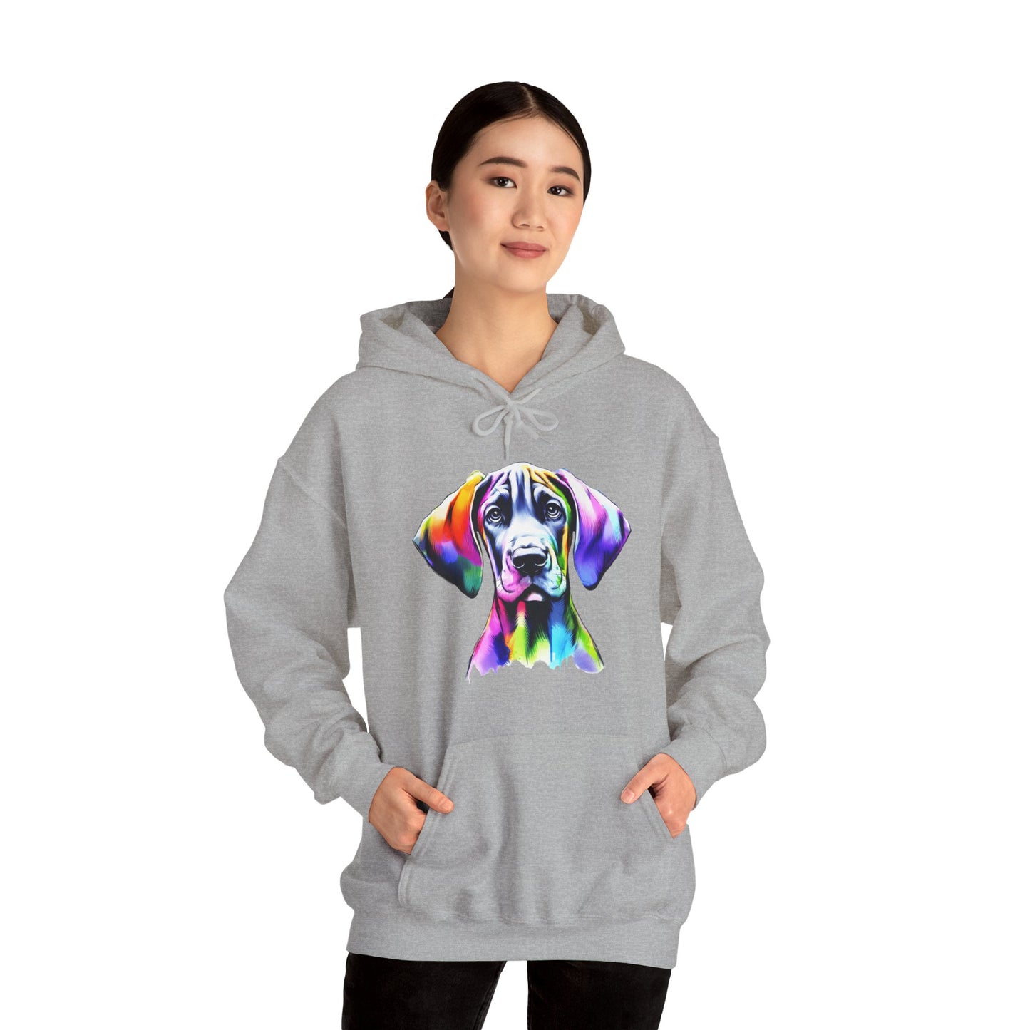 Neon Great Dane Dog Lover Hoodie