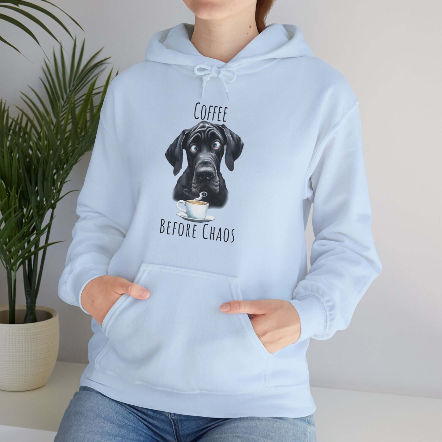 Coffee Before Chaos Great Dane Sweatshirt