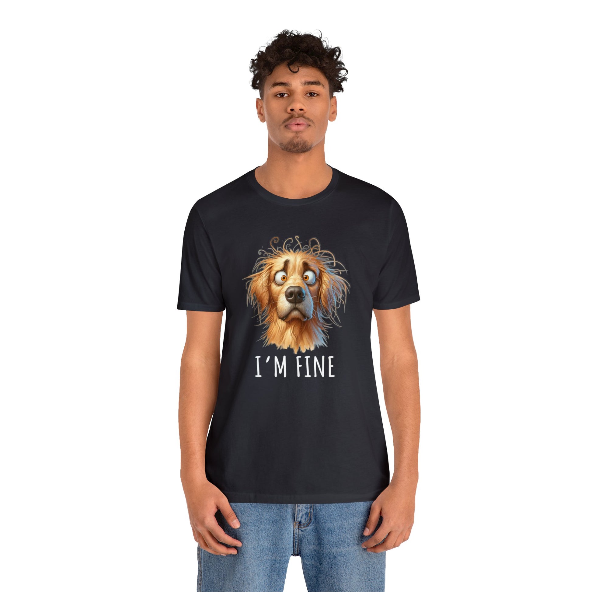 I'm Fine Funny Golden Retriever Tee - Four More Paws