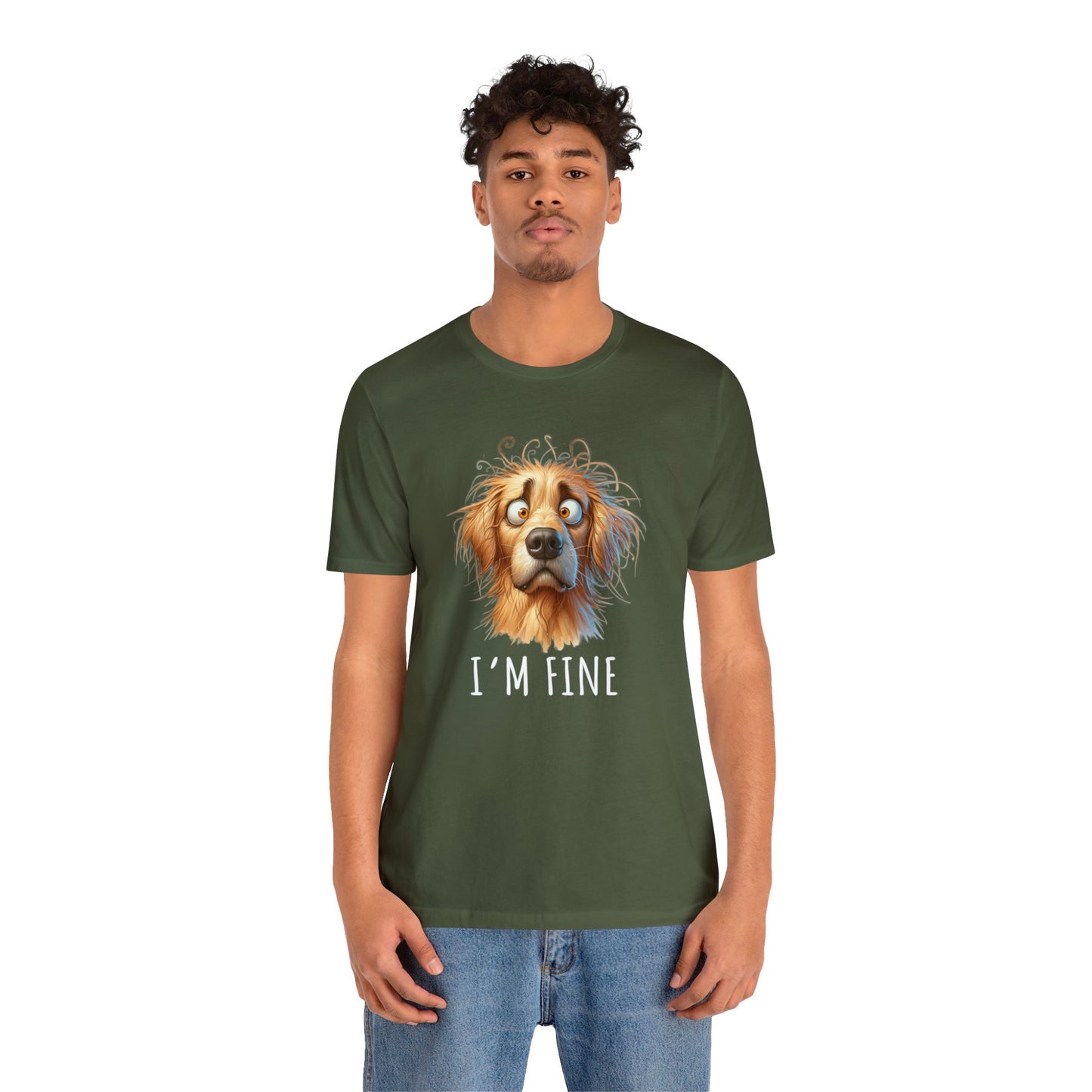 I'm Fine Funny Golden Retriever Tee - Four More Paws