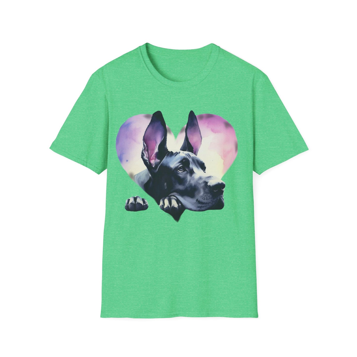 Great Dane Heart Abstract Unisex Softstyle T-Shirt