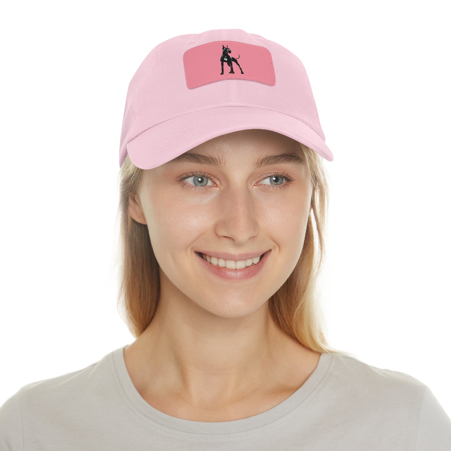 Great Dane with Cropped Ears Silhouette Low Profile Summer Ball Cap