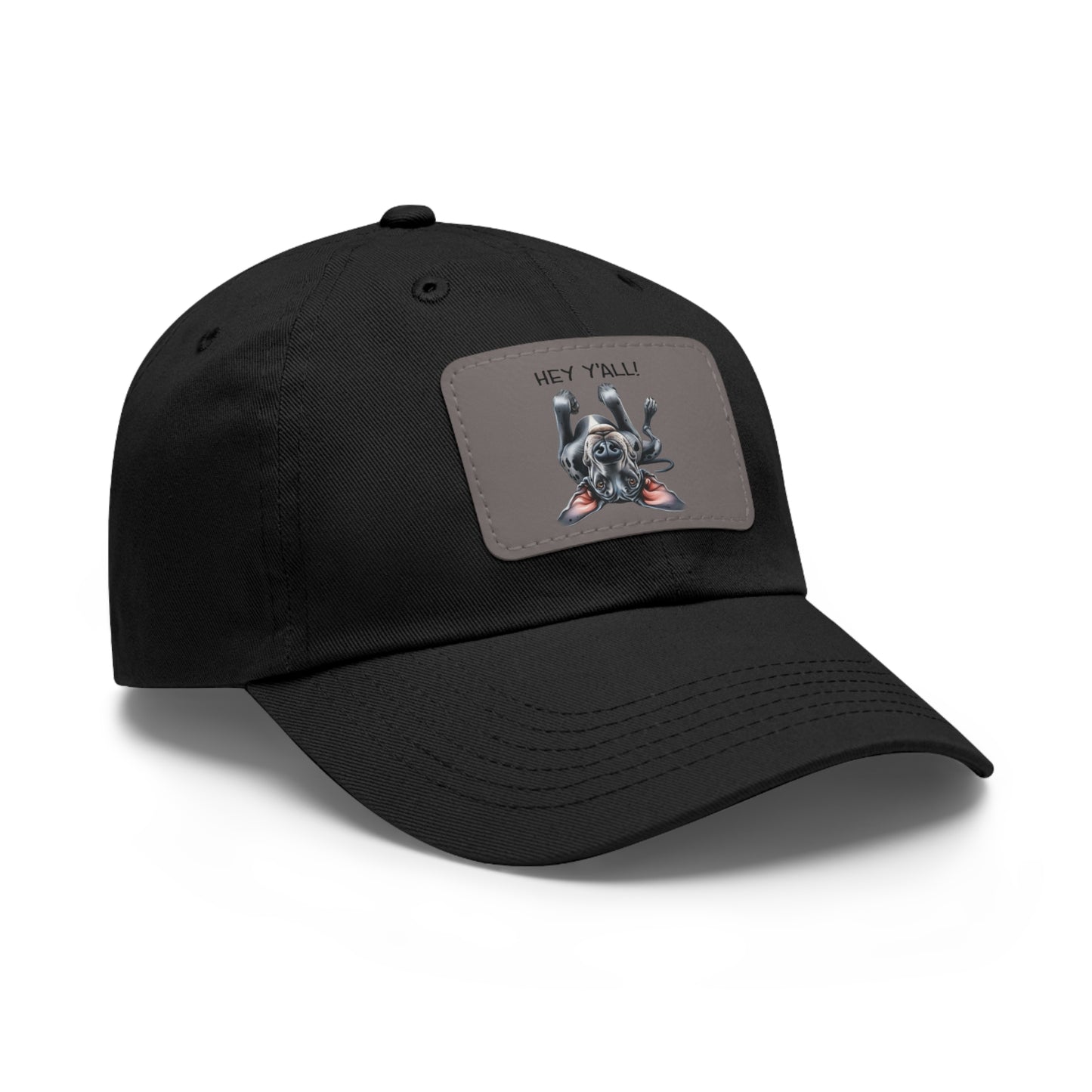 Hey Y'all Funny Black Great Dane Summer Ball Cap