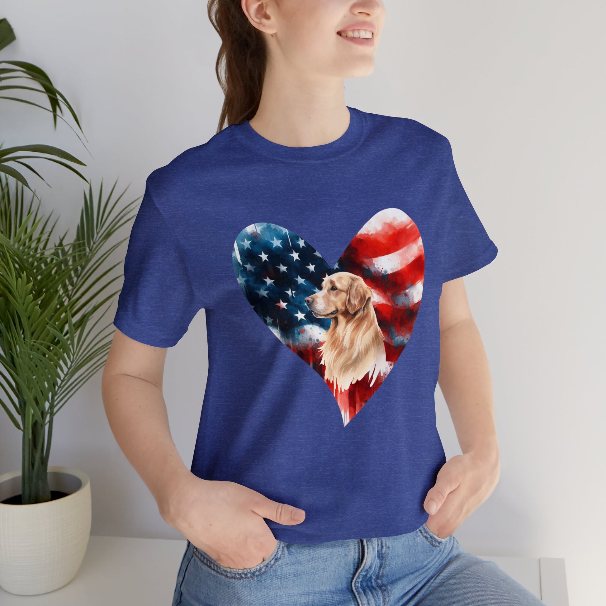 Golden Retriever American Flag - Four More Paws