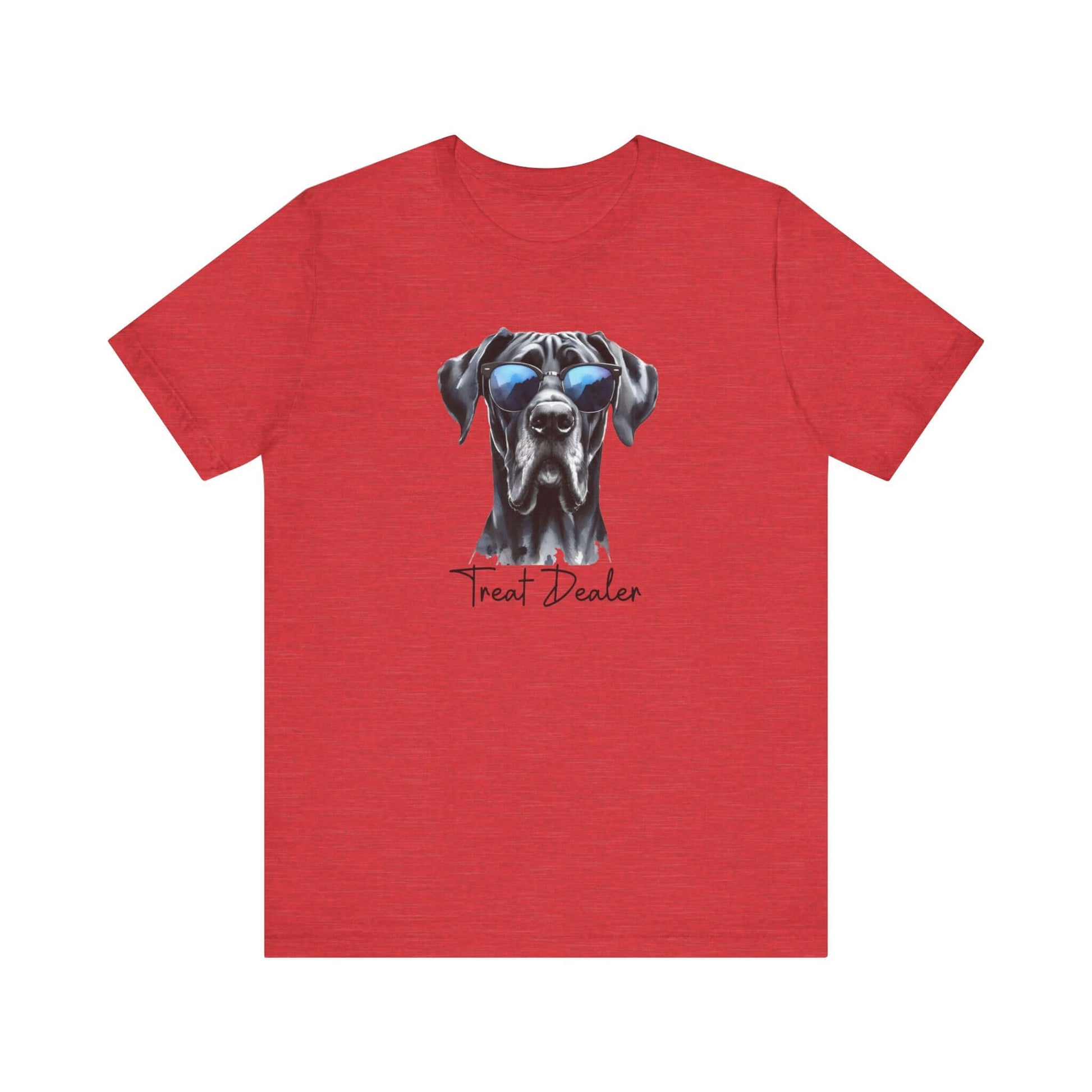 Treat Dealer Dane TeeThis classic unisex jersey short sleeve tee fits like a well-loved favorite. Soft cotton and quality print make users fall in love with it over and over again. These t-shirts have-ribbed knit collars to bolster shaping. The shoulders