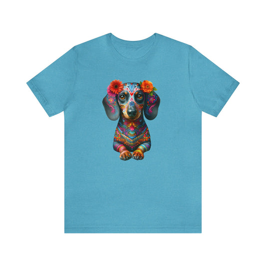 Dia de los Muertos Dachshund Shirt, Dog Day of the Dead Shirt, Dachshund Sugar Skull tee,  Doxie Mom, Gifts for Dachshund Lovers