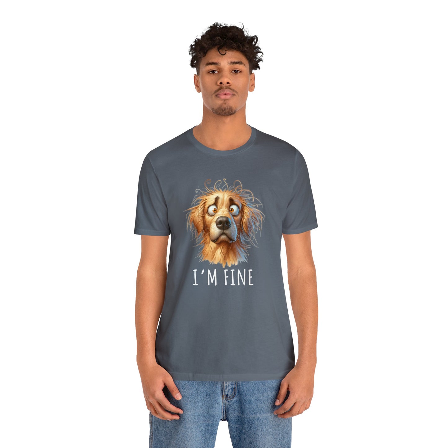 I'm Fine Funny Golden Retriever Tee - Four More Paws