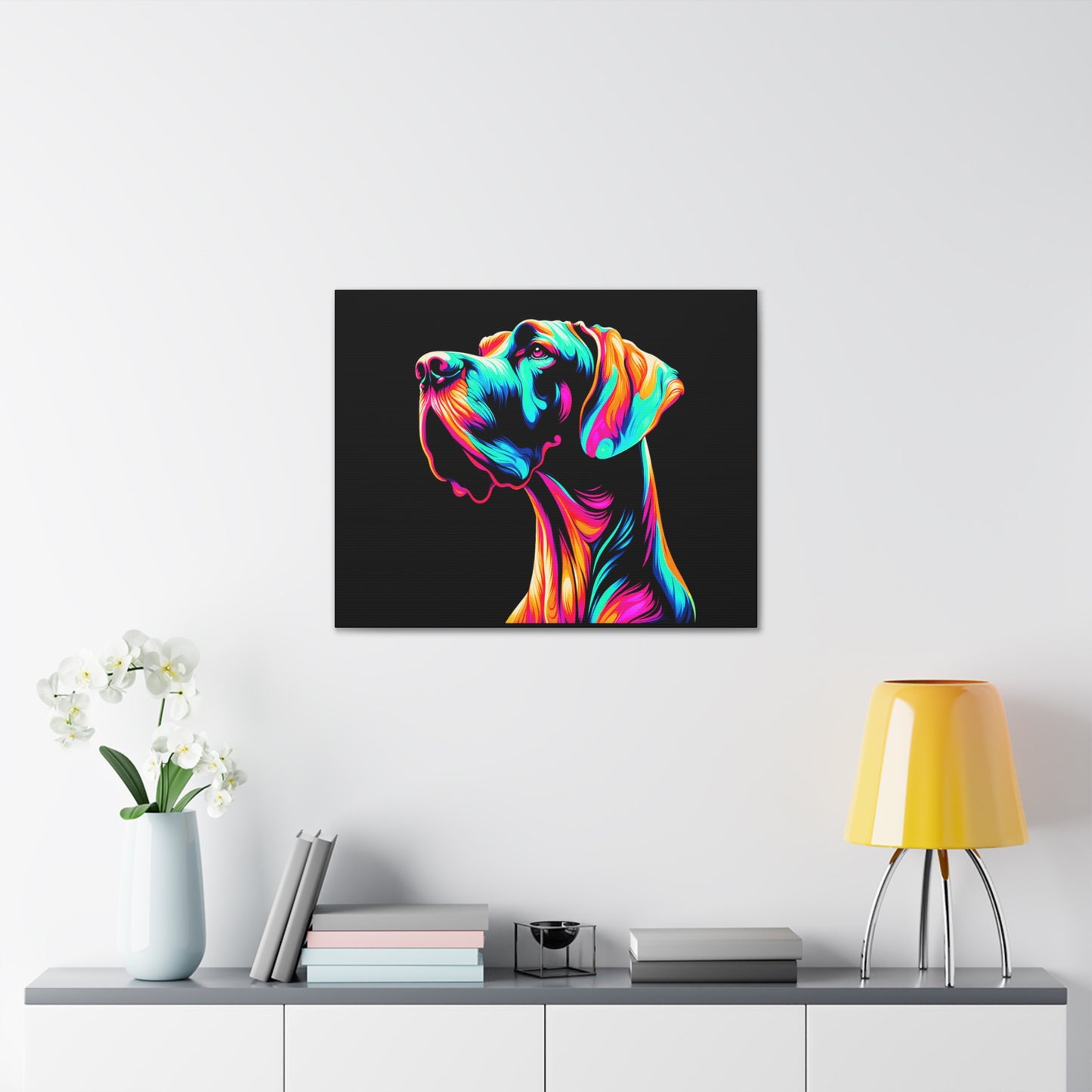 Neon Great Dane Wall Decor