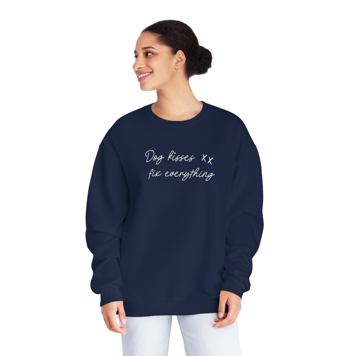 Dog Kisses Fix Everything Unisex NuBlend® Crewneck Sweatshirt