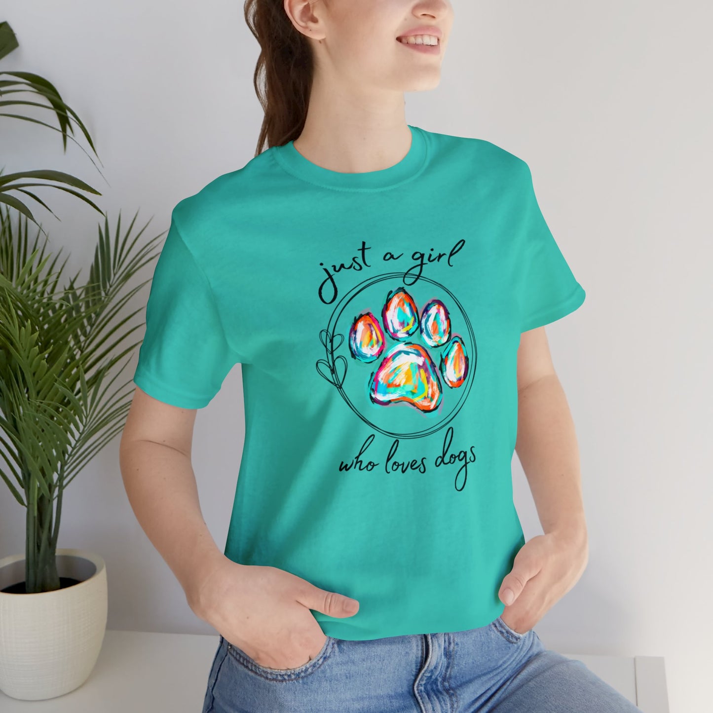 Just A Girl who Loves Dogs Short Sleeve Tee